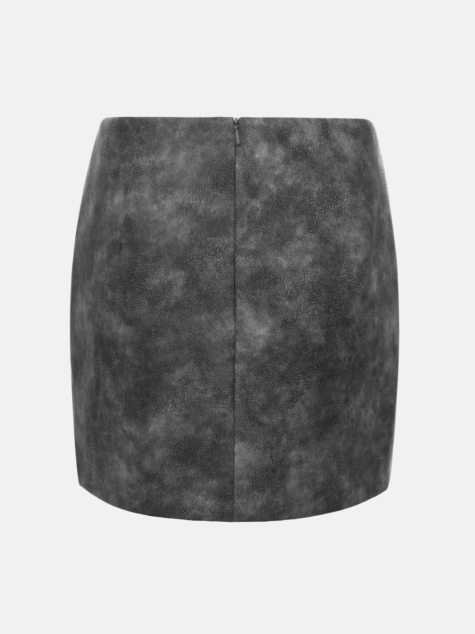 Textured eco-leather skirt