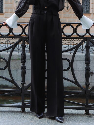 Lucinda | Women’s Plaid Palazzo Trousers