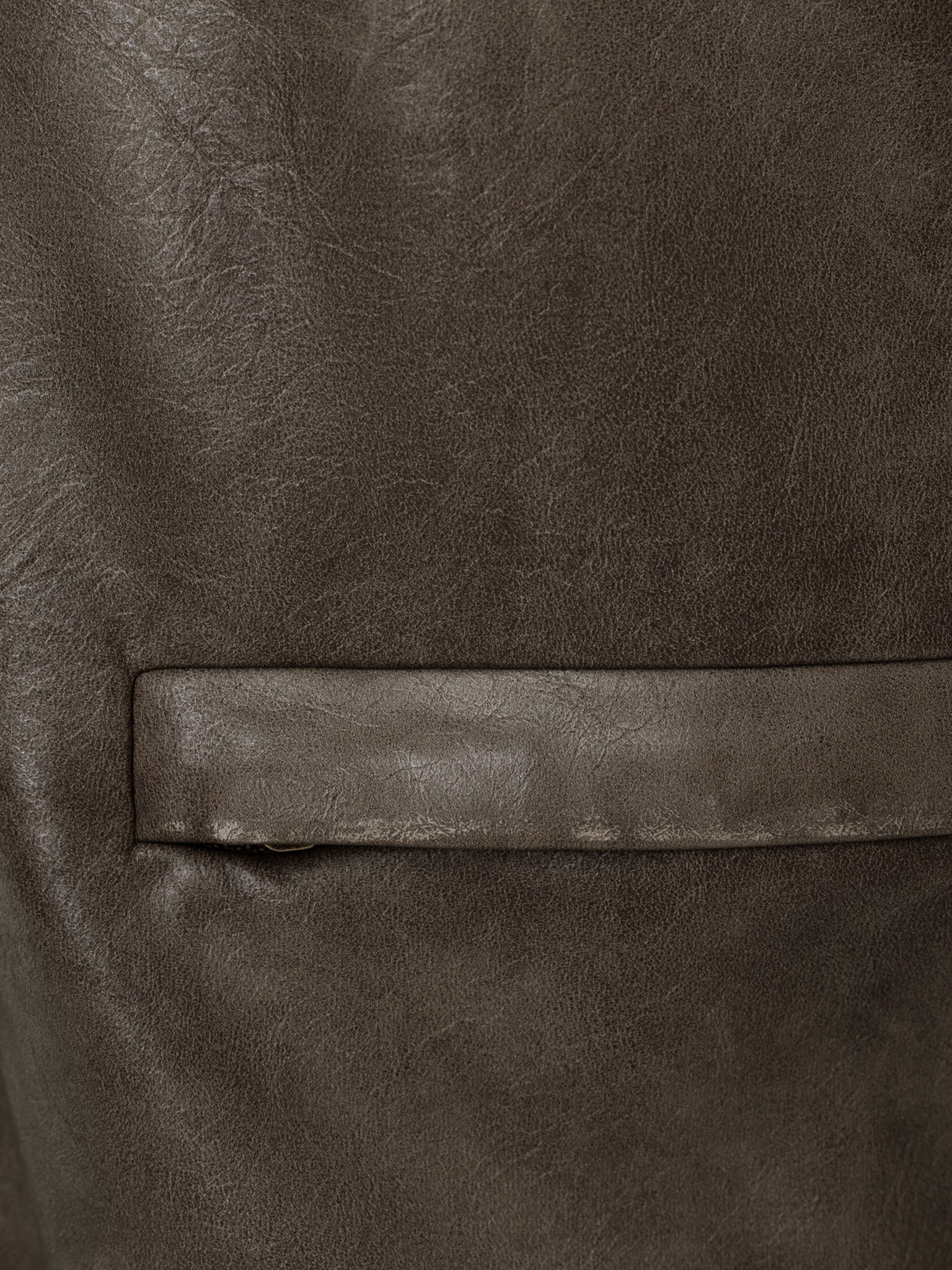 Worn-effect eco-leather jacket