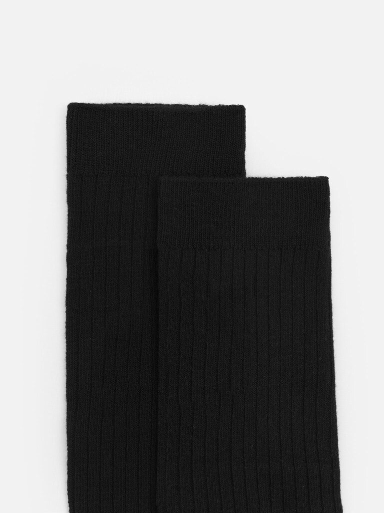 Monochrome cotton knee socks
