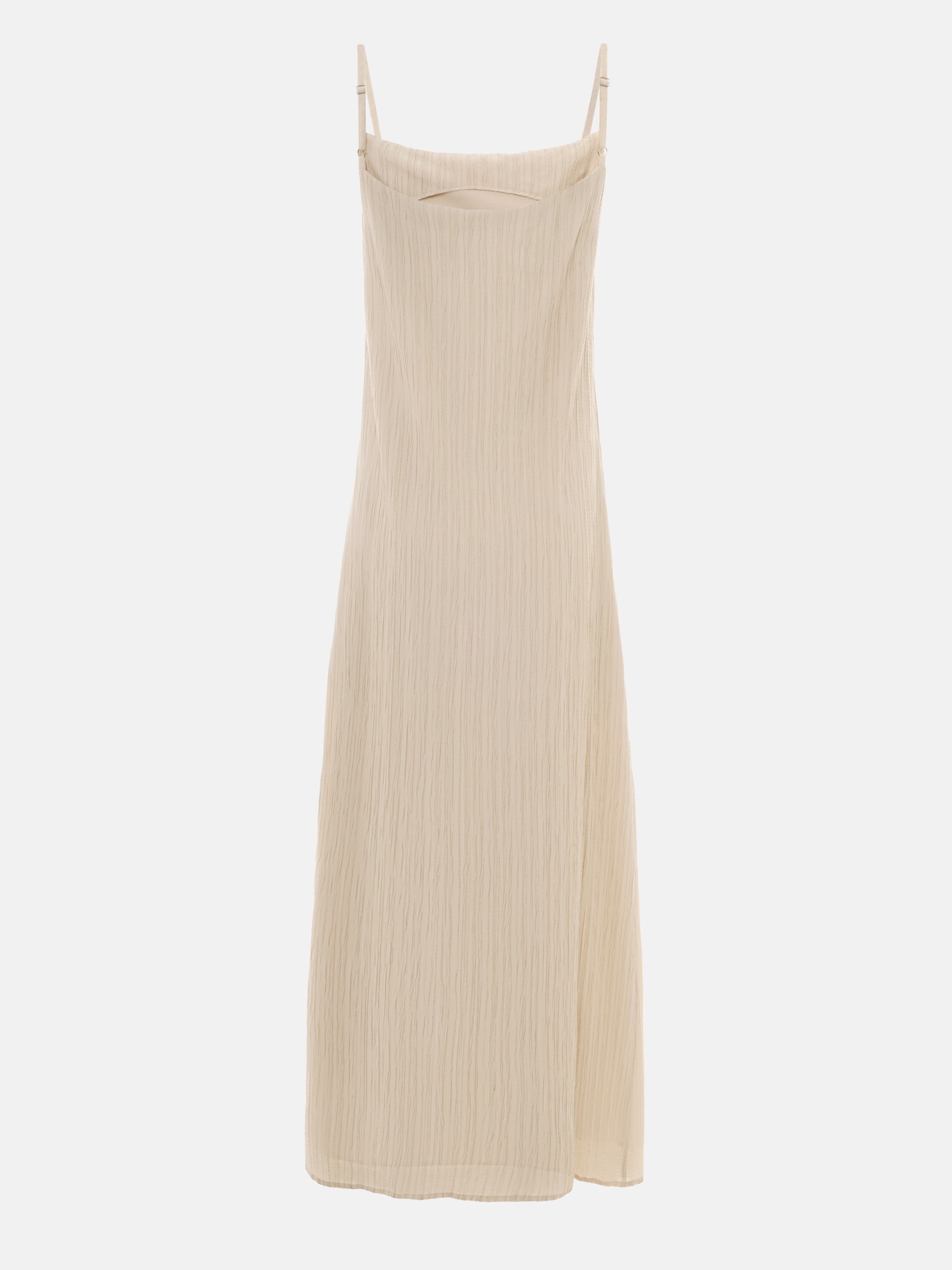 Maxi thin-strapped sundress in a textured fabric :: LICHI - Online ...