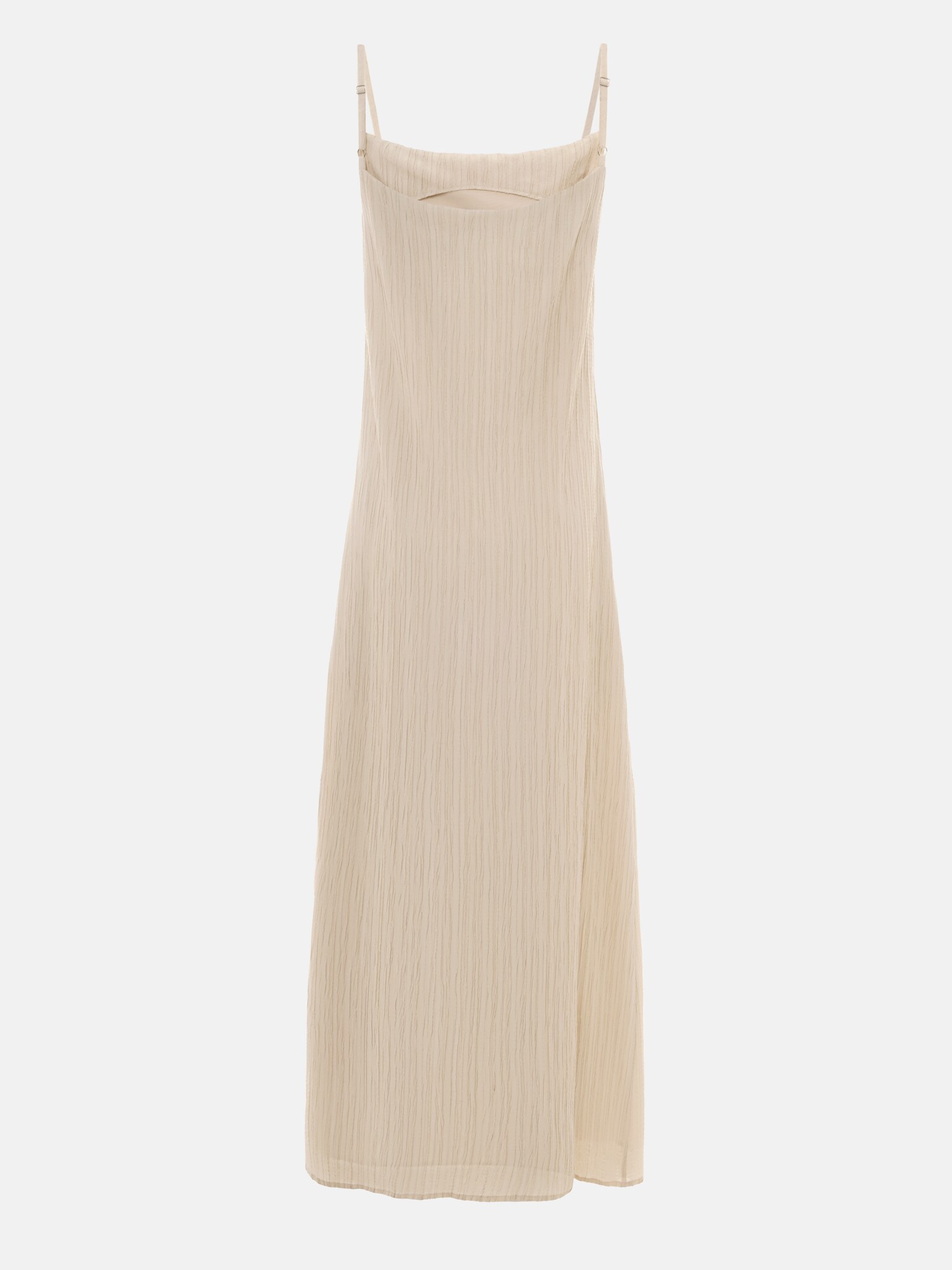 Maxi thin-strapped sundress in a textured fabric :: LICHI - Online ...