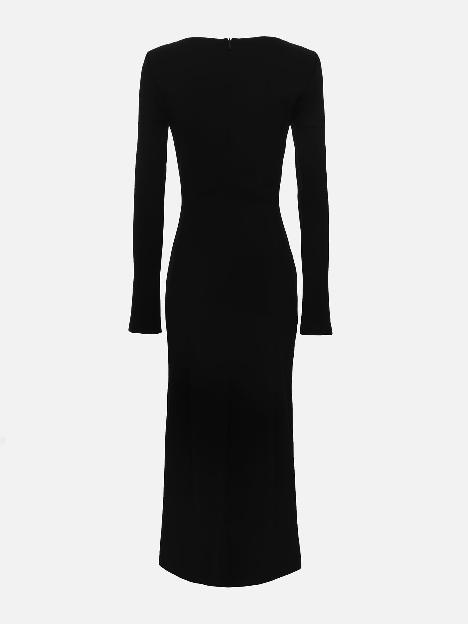 Fitted midi dress with square neckline :: LICHI - Online fashion store