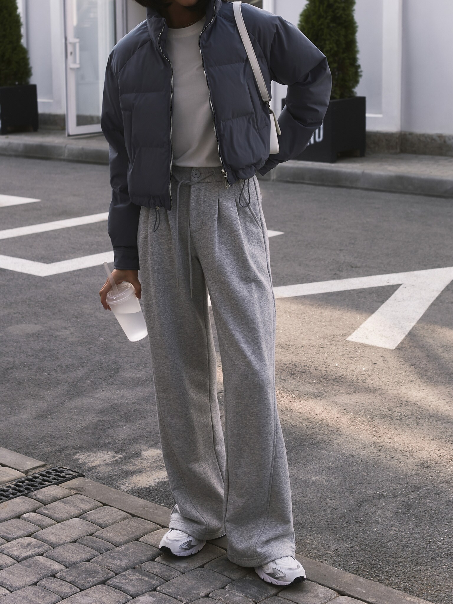 Knitted french terry sweatpants :: LICHI - Online fashion store