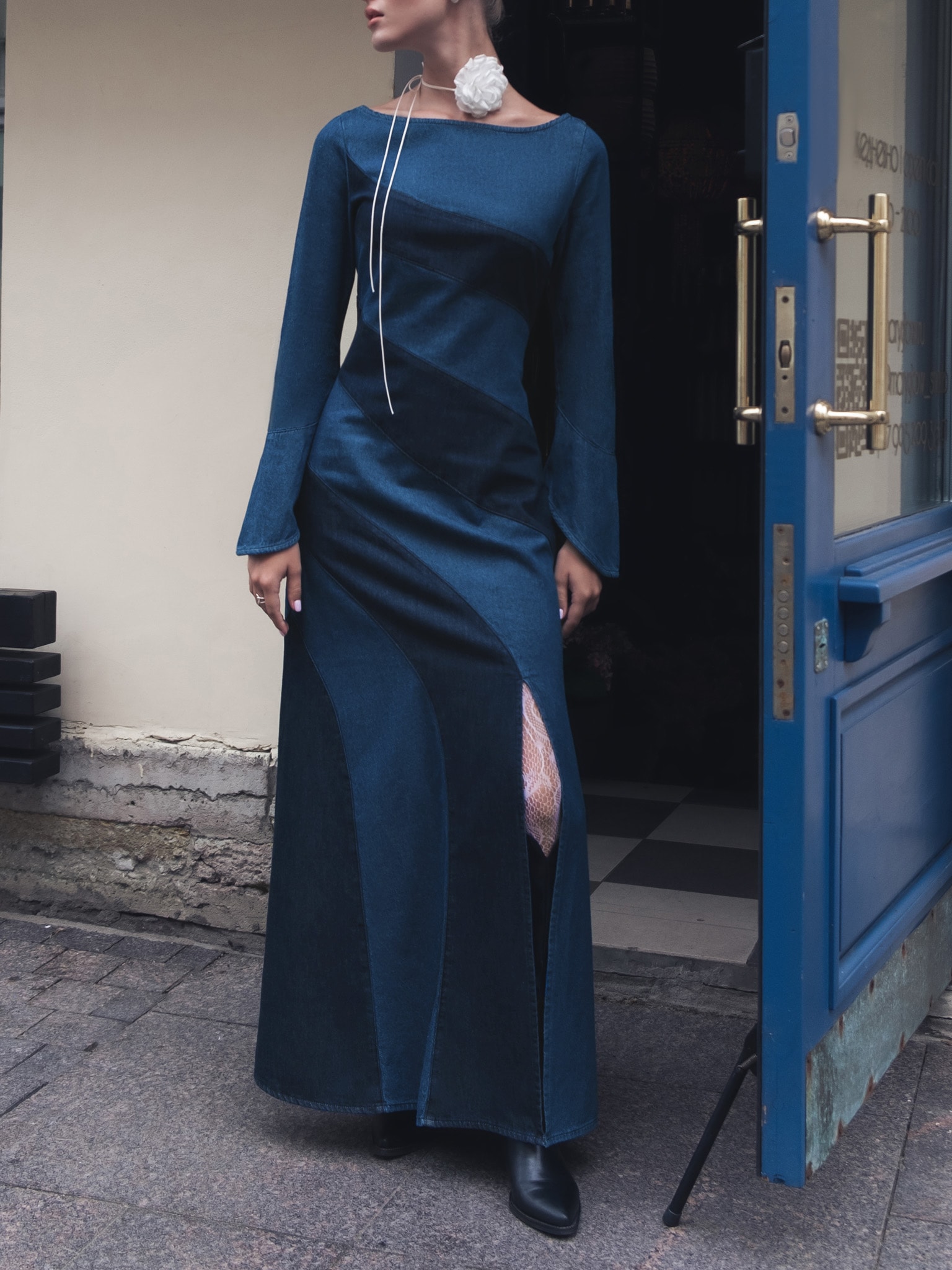 Buy Tokyo Talkies Women Blue Denim Maxi Dress - Dresses for Women 1698695 |  Myntra