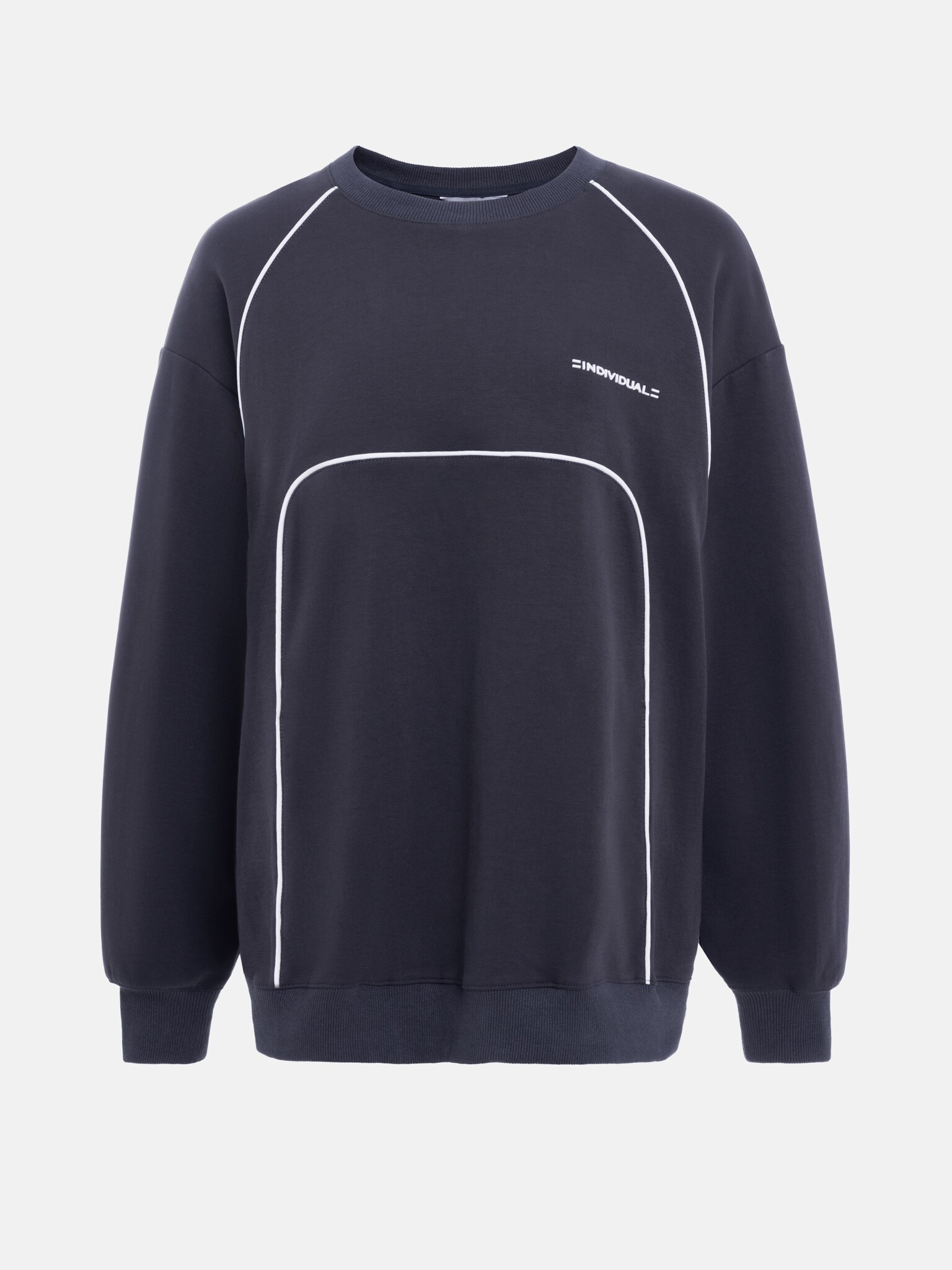 Jersey sweatshirt with contrasting stripes