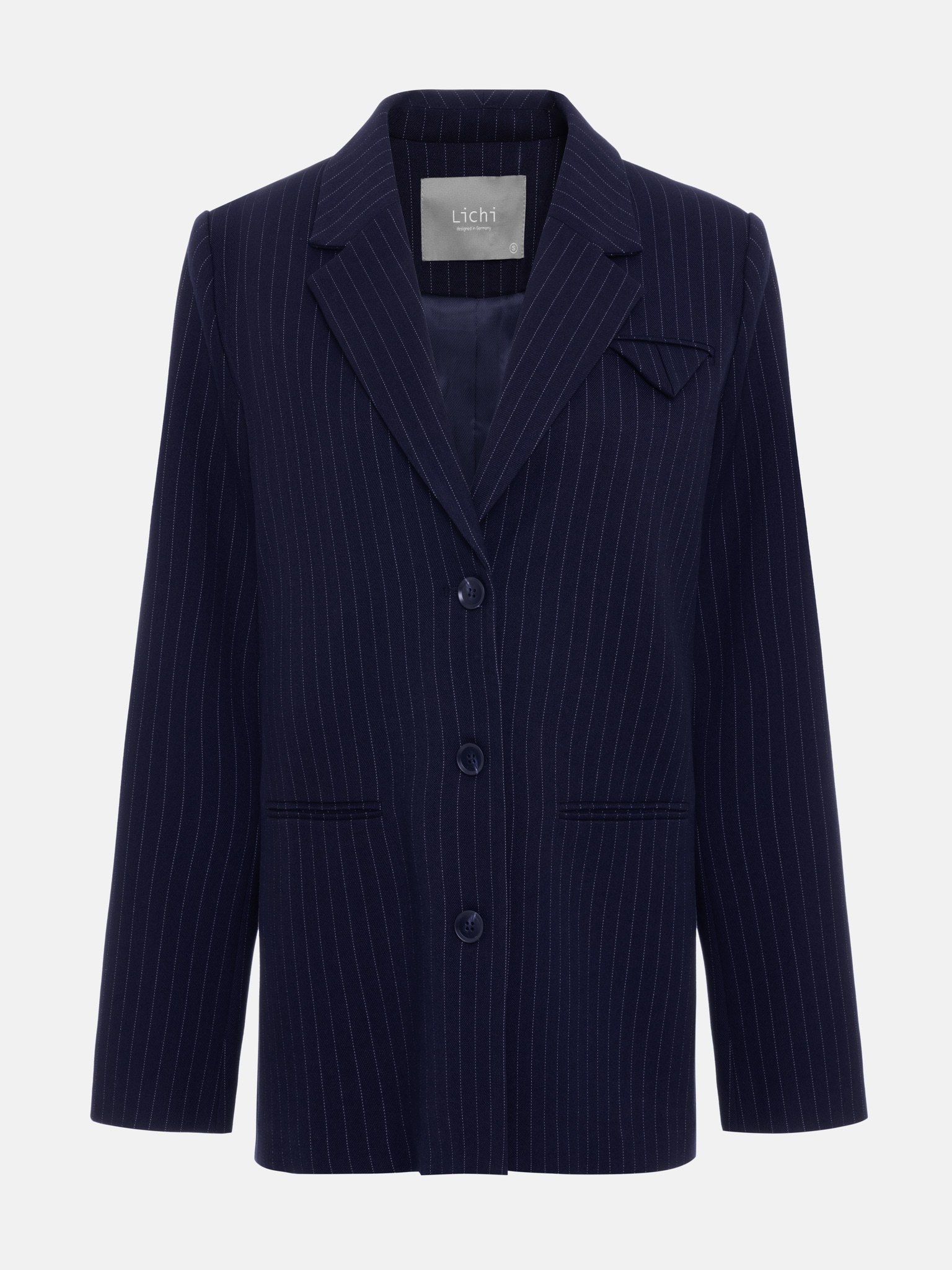 Single-breasted jacket with slim stripes