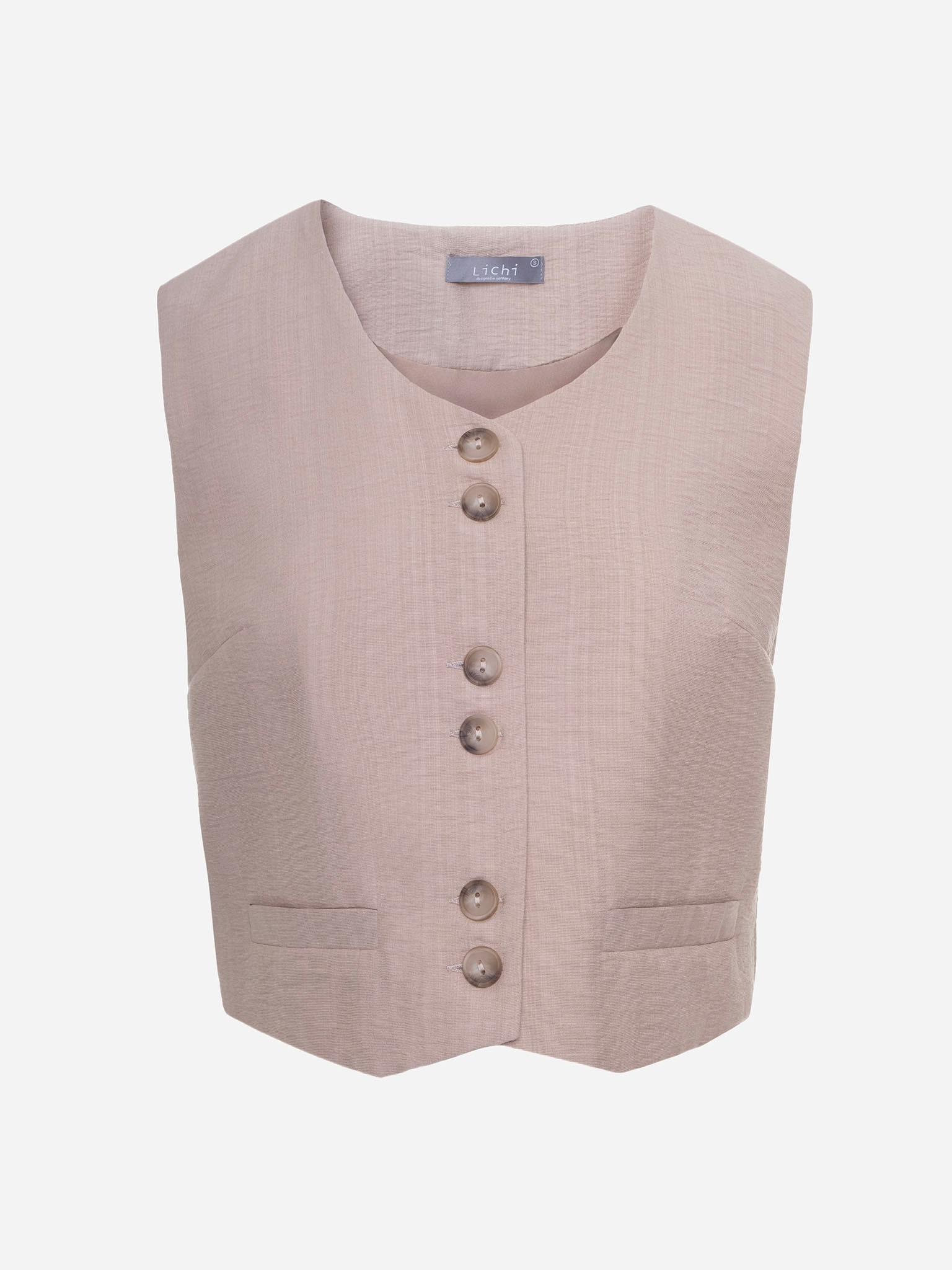 Cropped suiting waistcoat