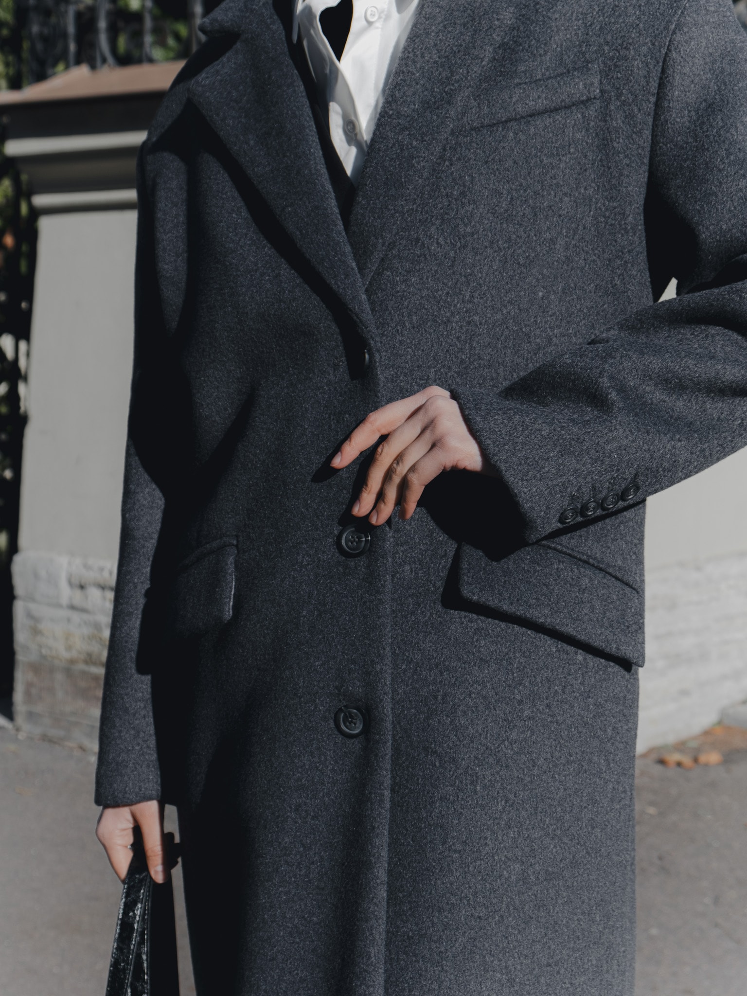 Manteau maxi oversize en laine