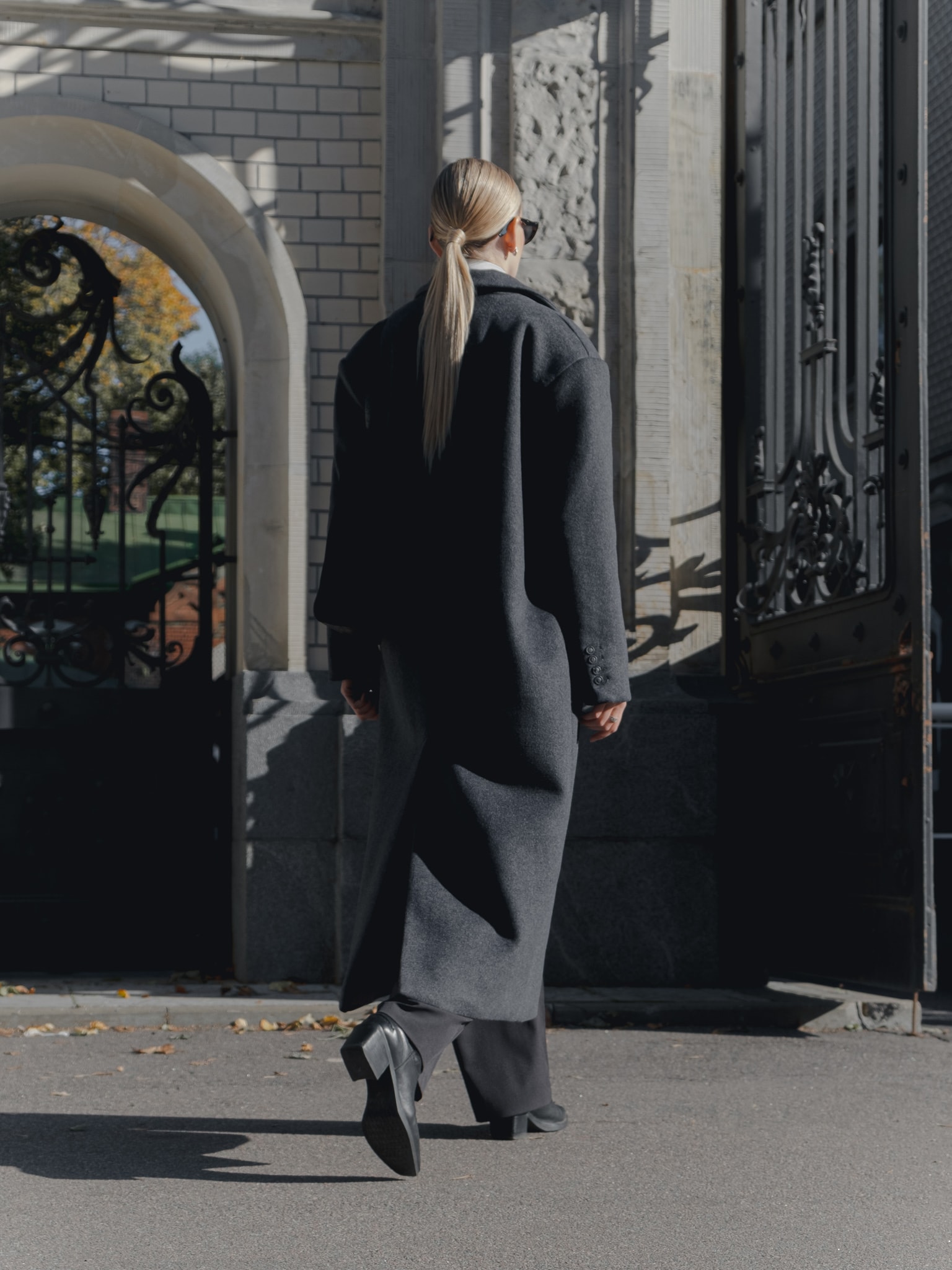 Manteau maxi oversize en laine