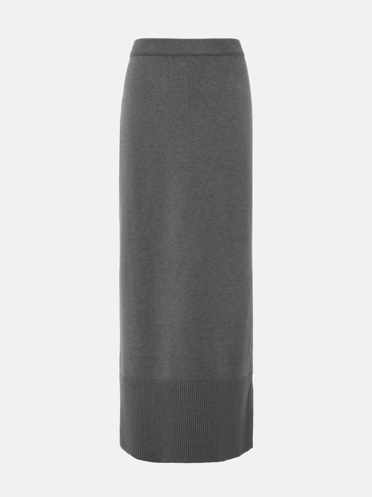 Jersey maxi skirt with ribbed details