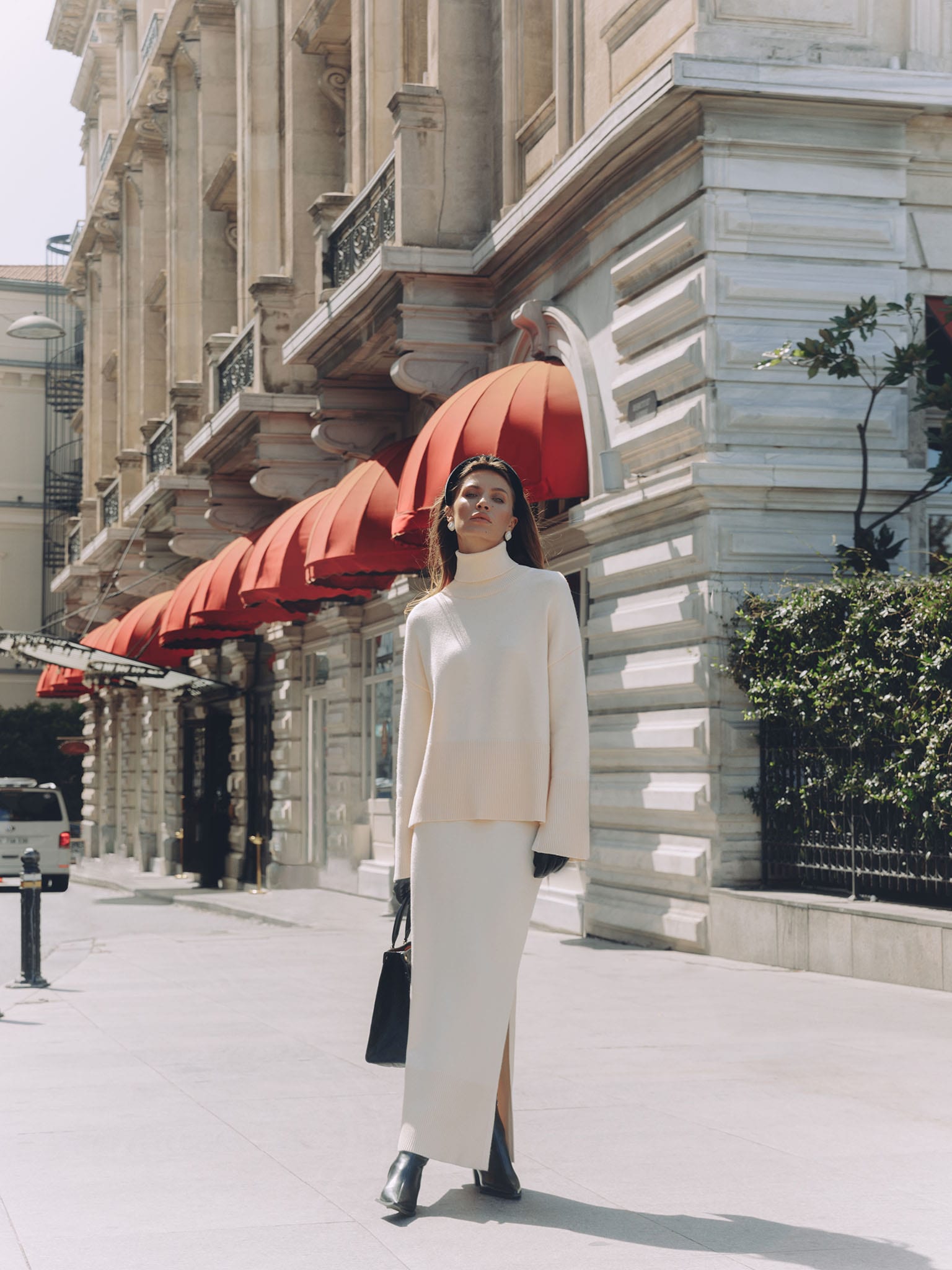 Prążkowana spódnica maxi