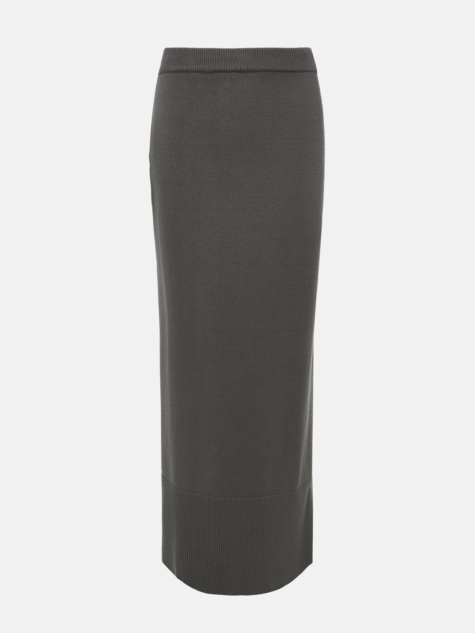 Jersey maxi skirt with ribbed details