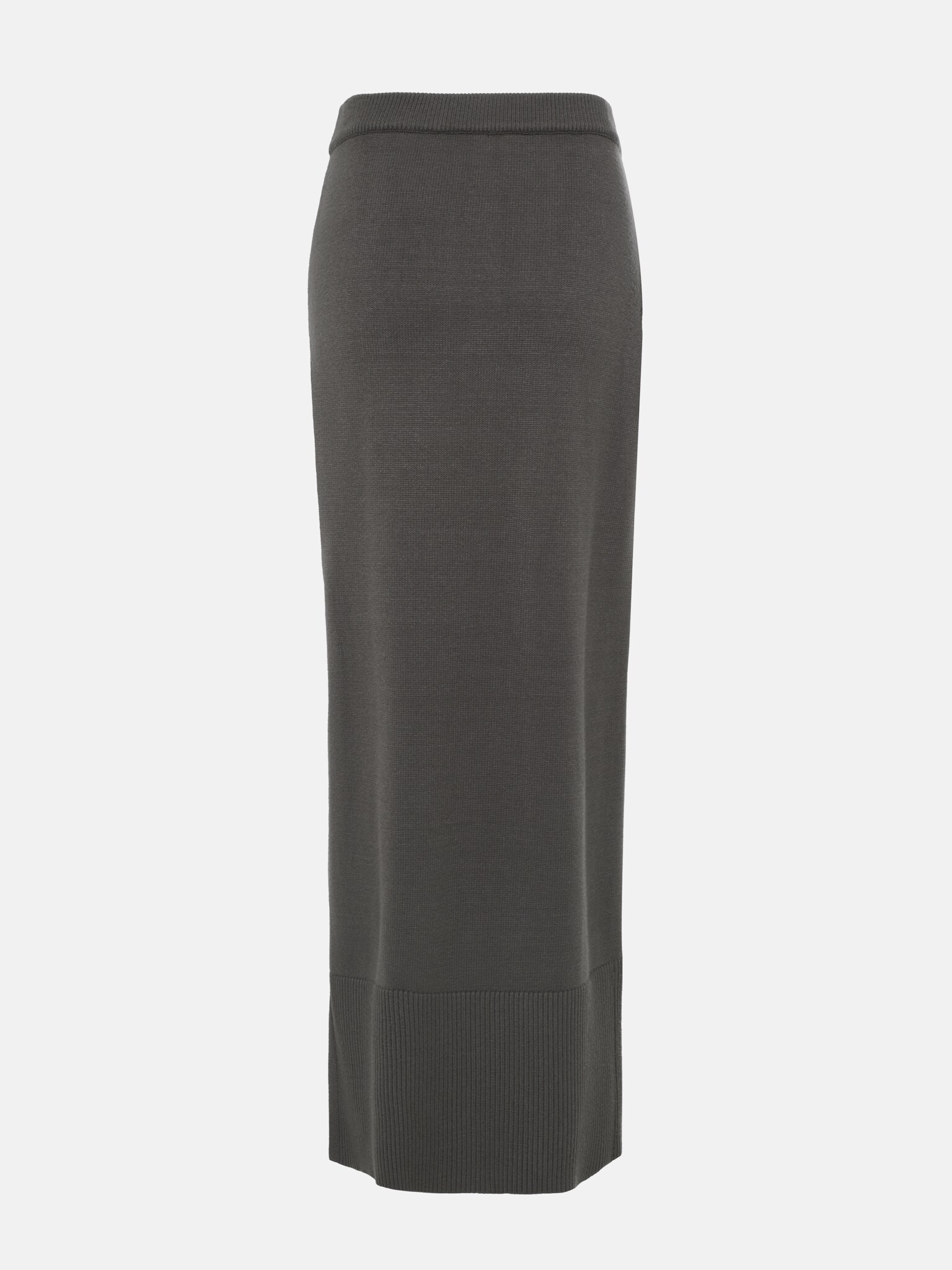 Jersey maxi skirt with ribbed details