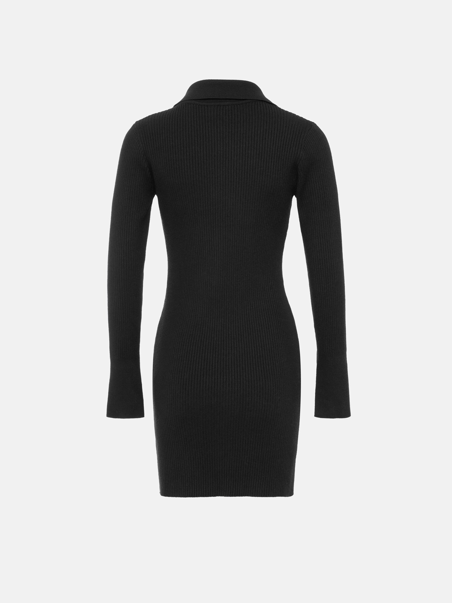 Minikleid aus Rippstrick-Jersey mit Knopfverschluss