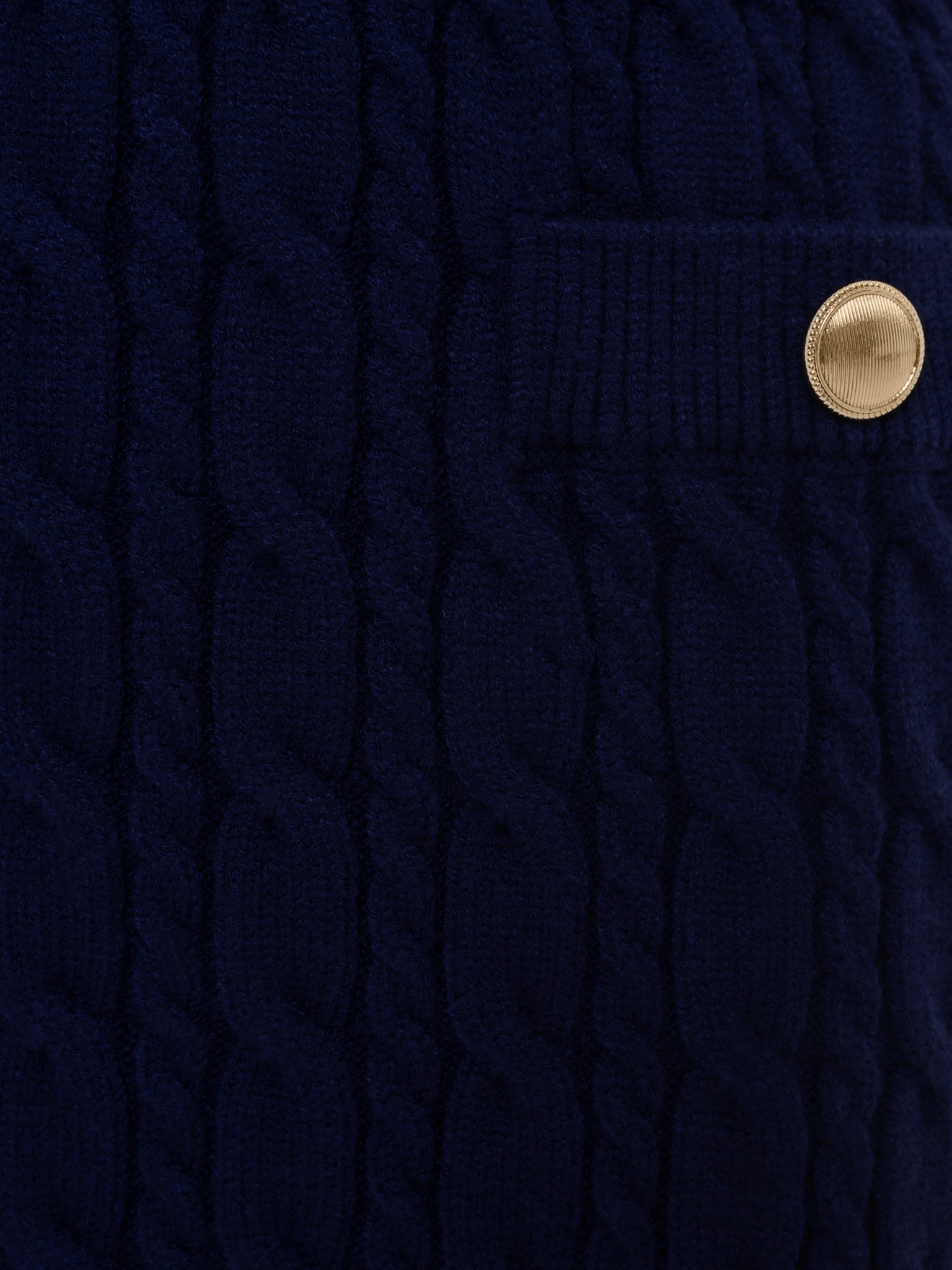 Cable knit mini skirt