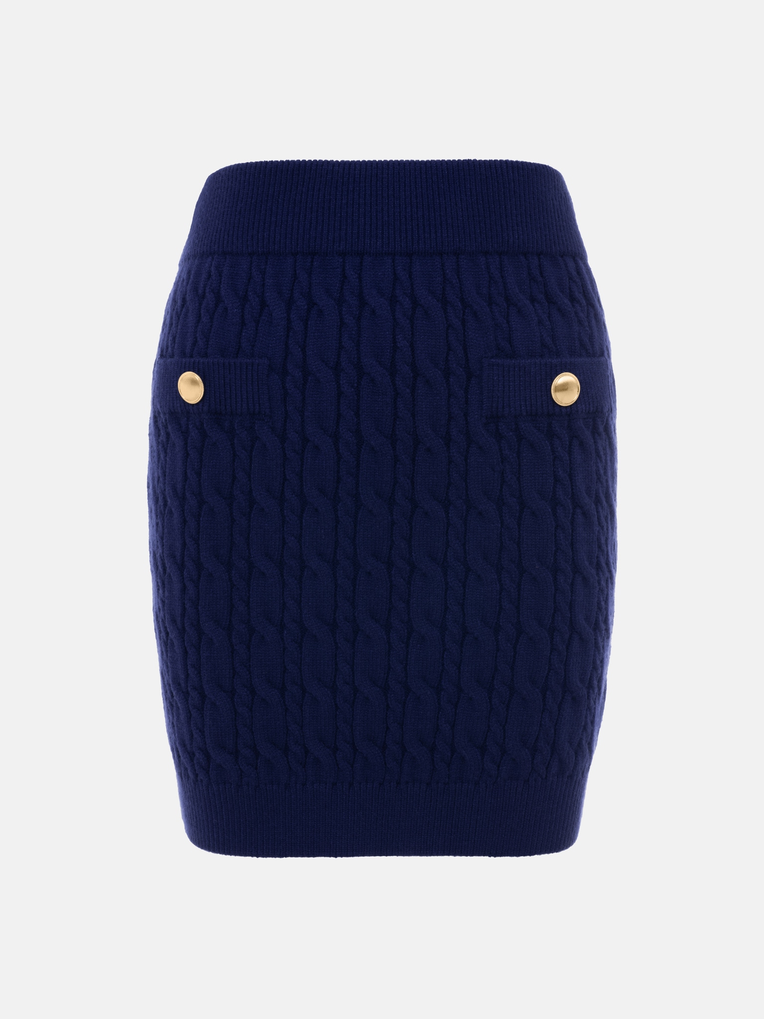 Cable knit mini skirt