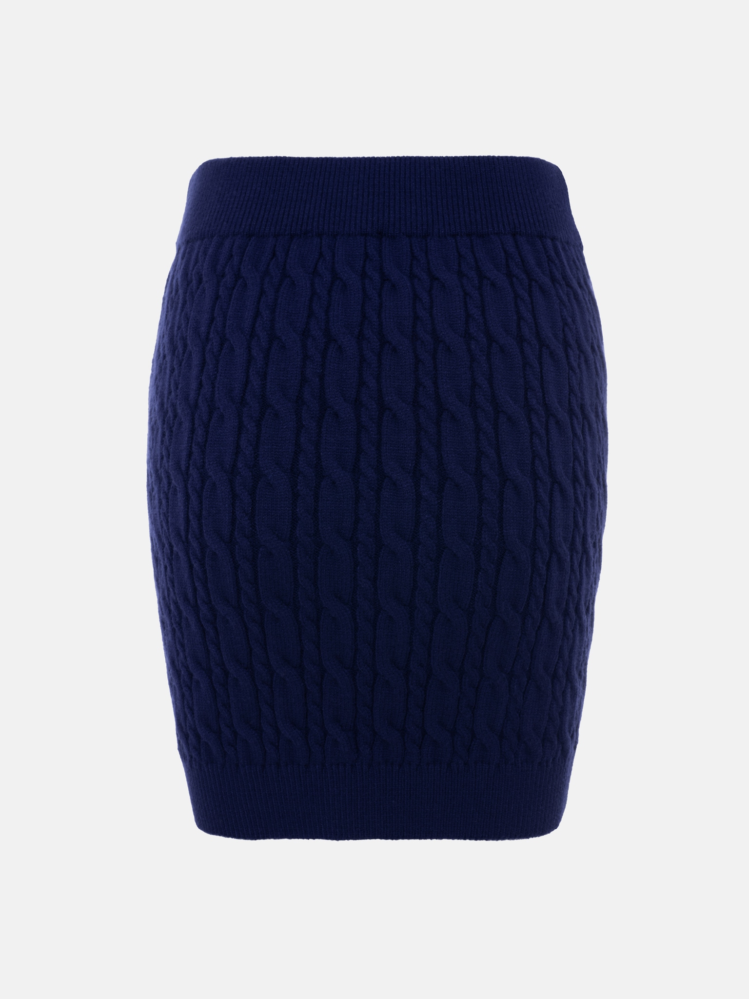 Cable knit mini skirt