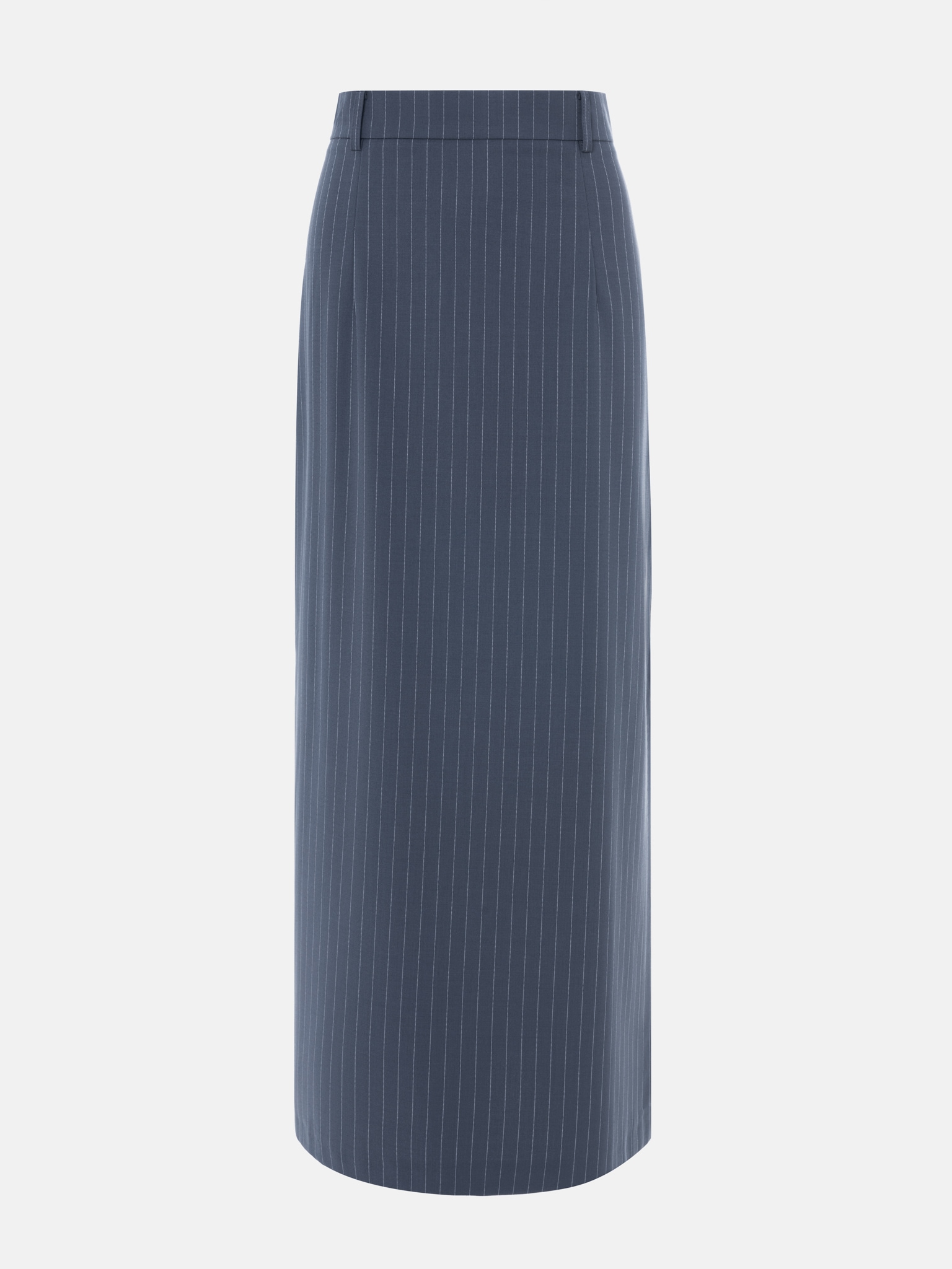 Прямая юбка макси в мелкую полоску