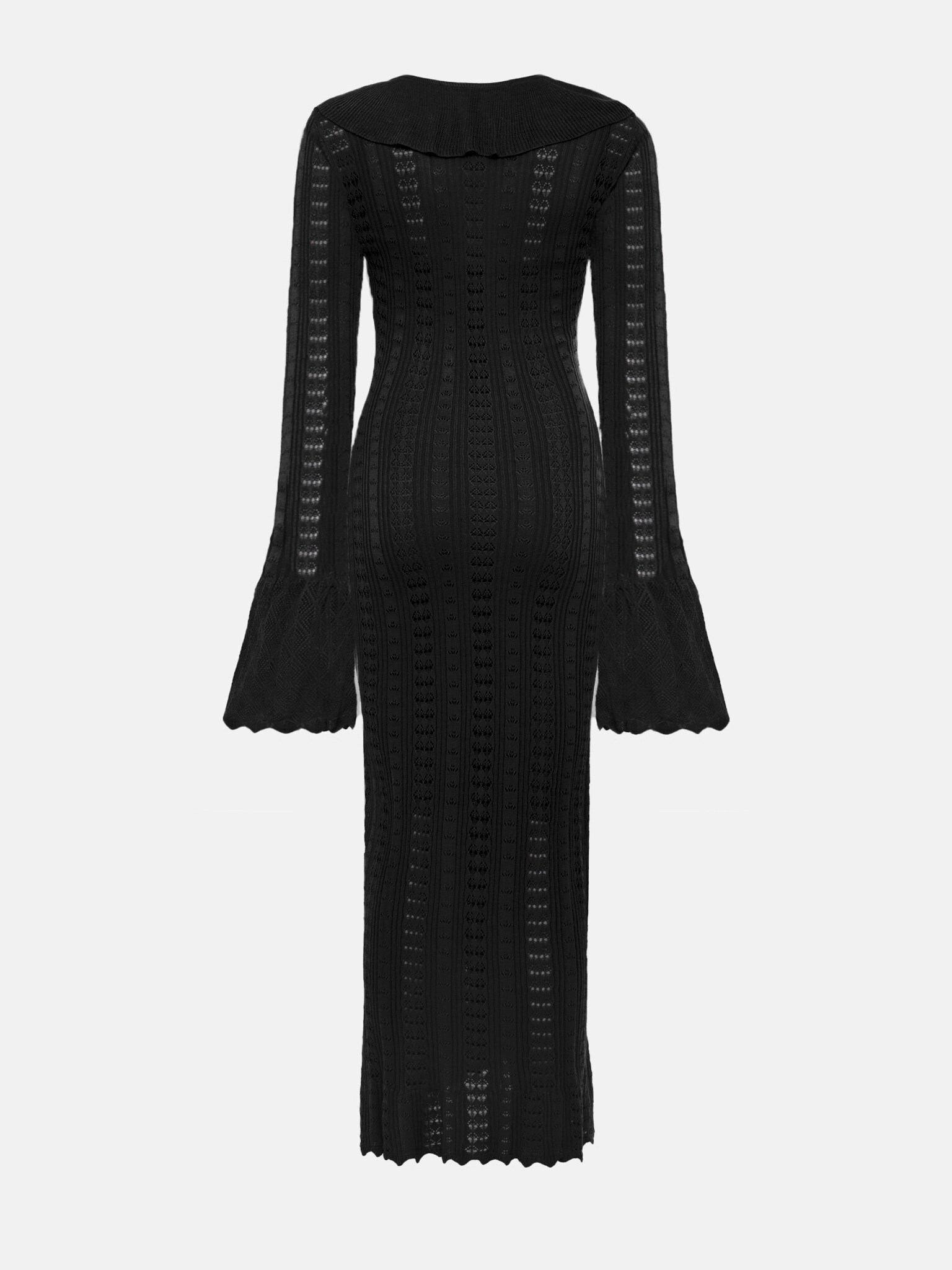Openwork jersey maxi dress