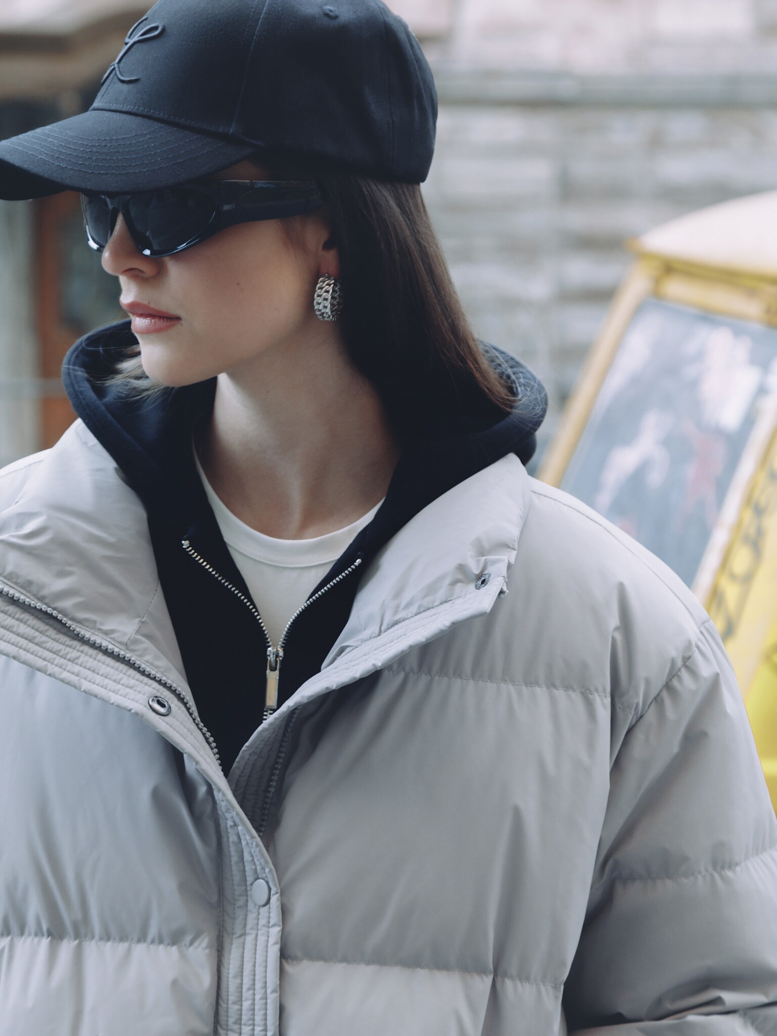 Стеганый пуховик свободного кроя :: LICHI - Online fashion store