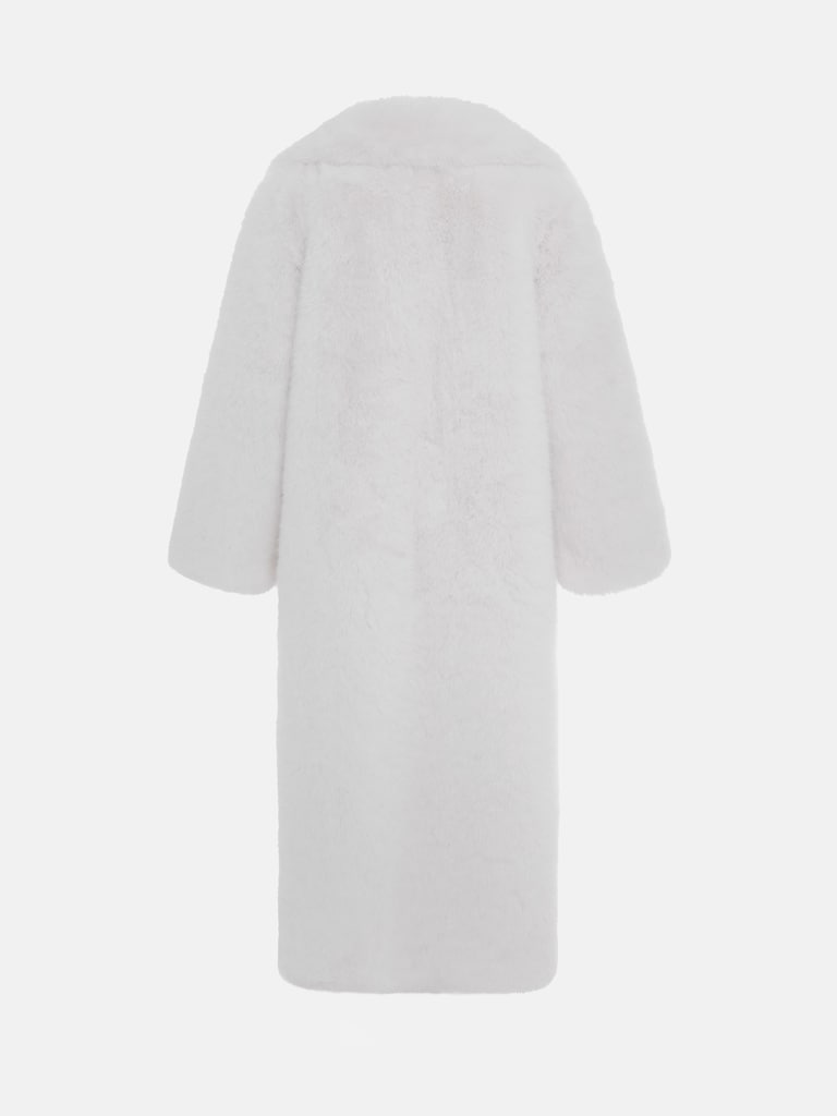 Однобортная экошуба длины макси