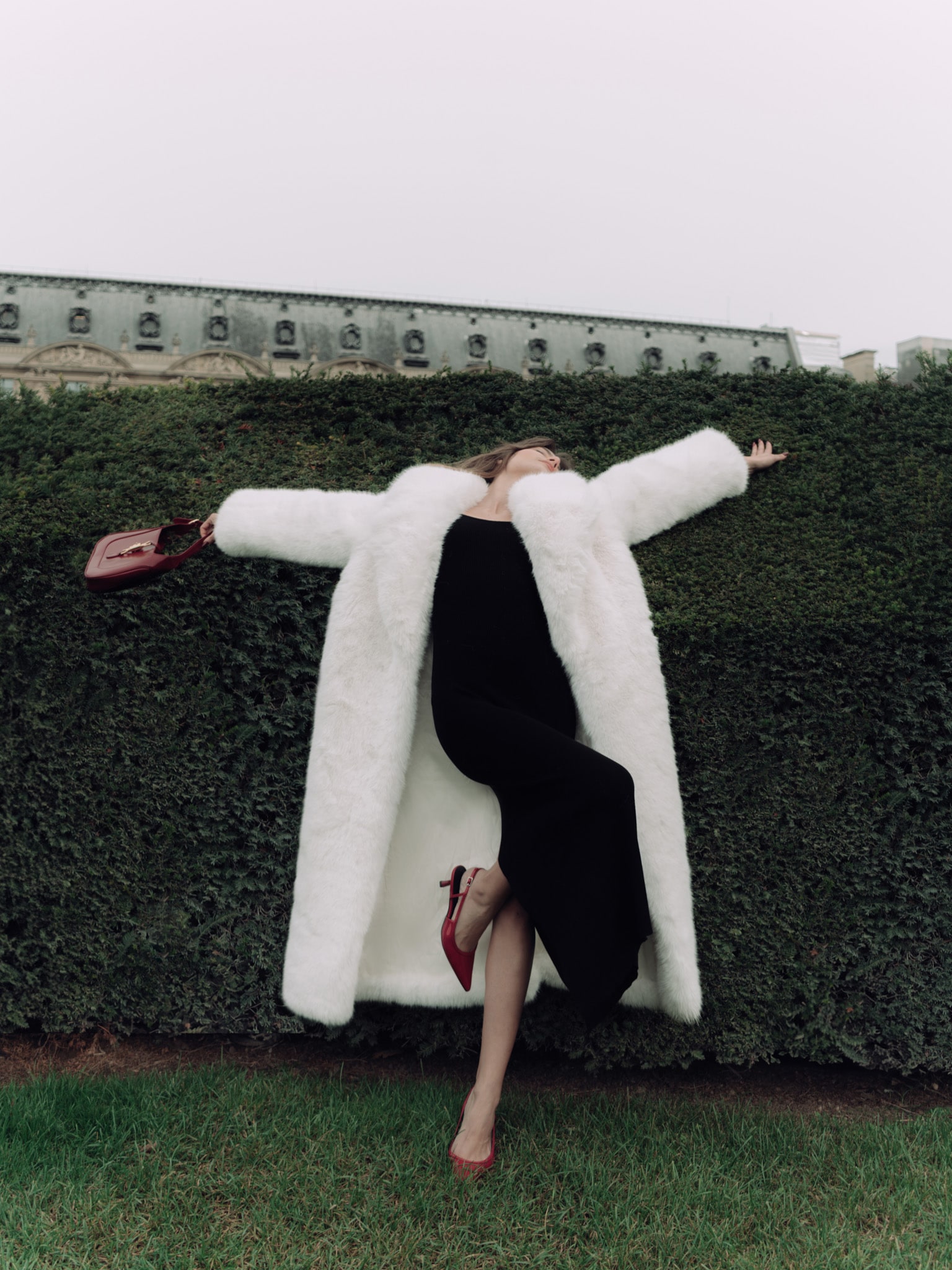 Однобортная экошуба длины макси