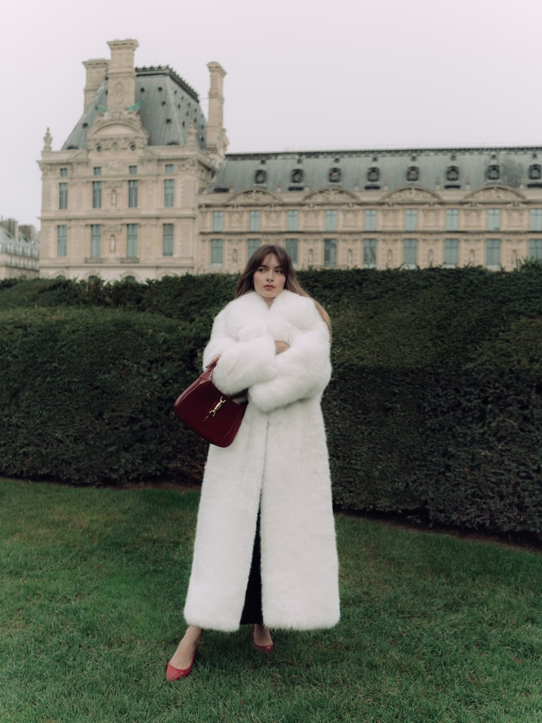 Однобортная экошуба длины макси