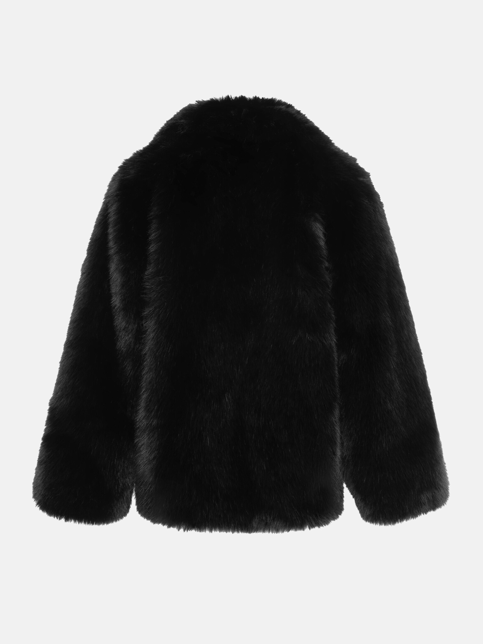 Kurzer Eco-Mantel mit voluminösem Kragen