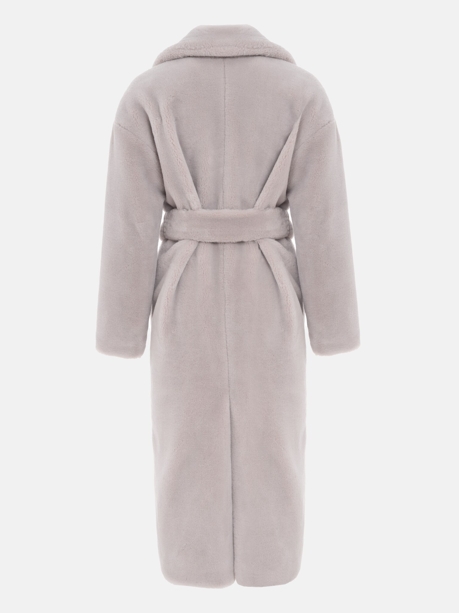 Midi eco-furcoat with matching belt :: LICHI - Online fashion store