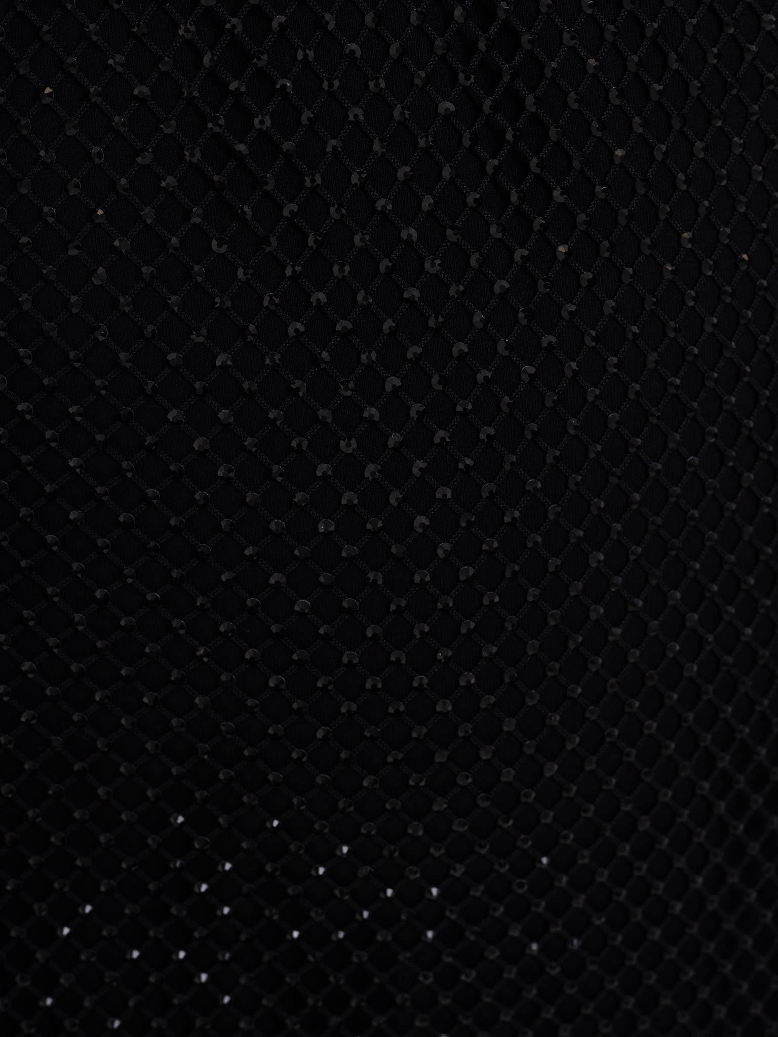 Mesh maxi dress with monochrome lining