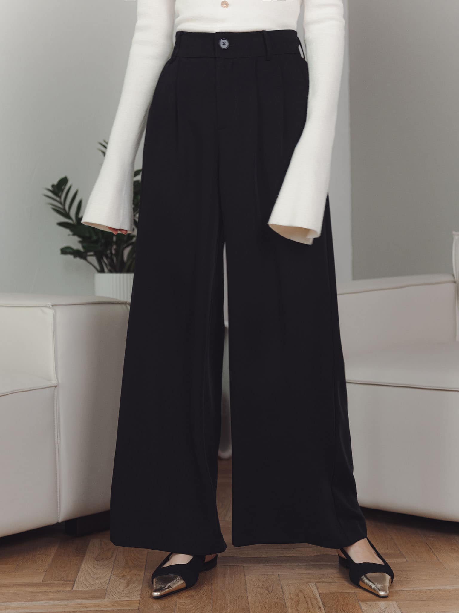 CHLOE PALAZZO OVERSIZED PANTS (ONLINE ONLY) - White Cherry Boutique