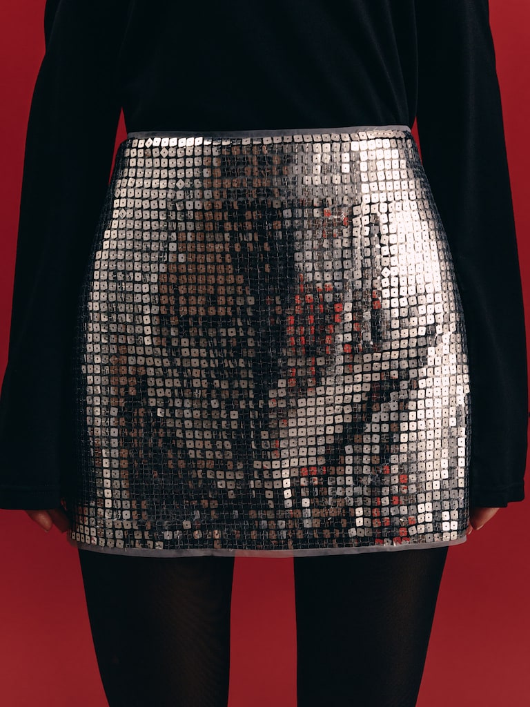 Mini sequin skirt