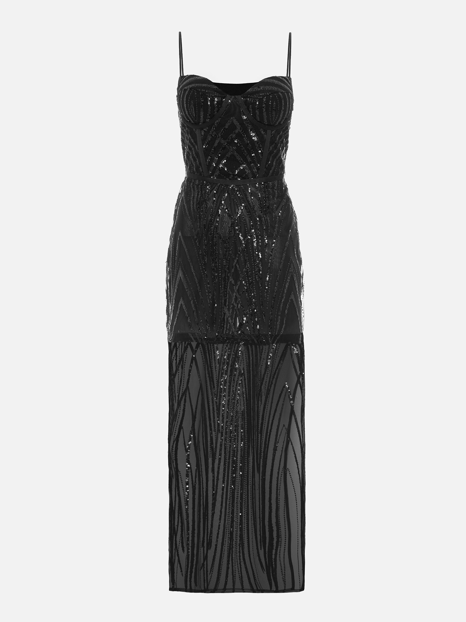 Платье макси с узором из пайеток :: LICHI - Online fashion store