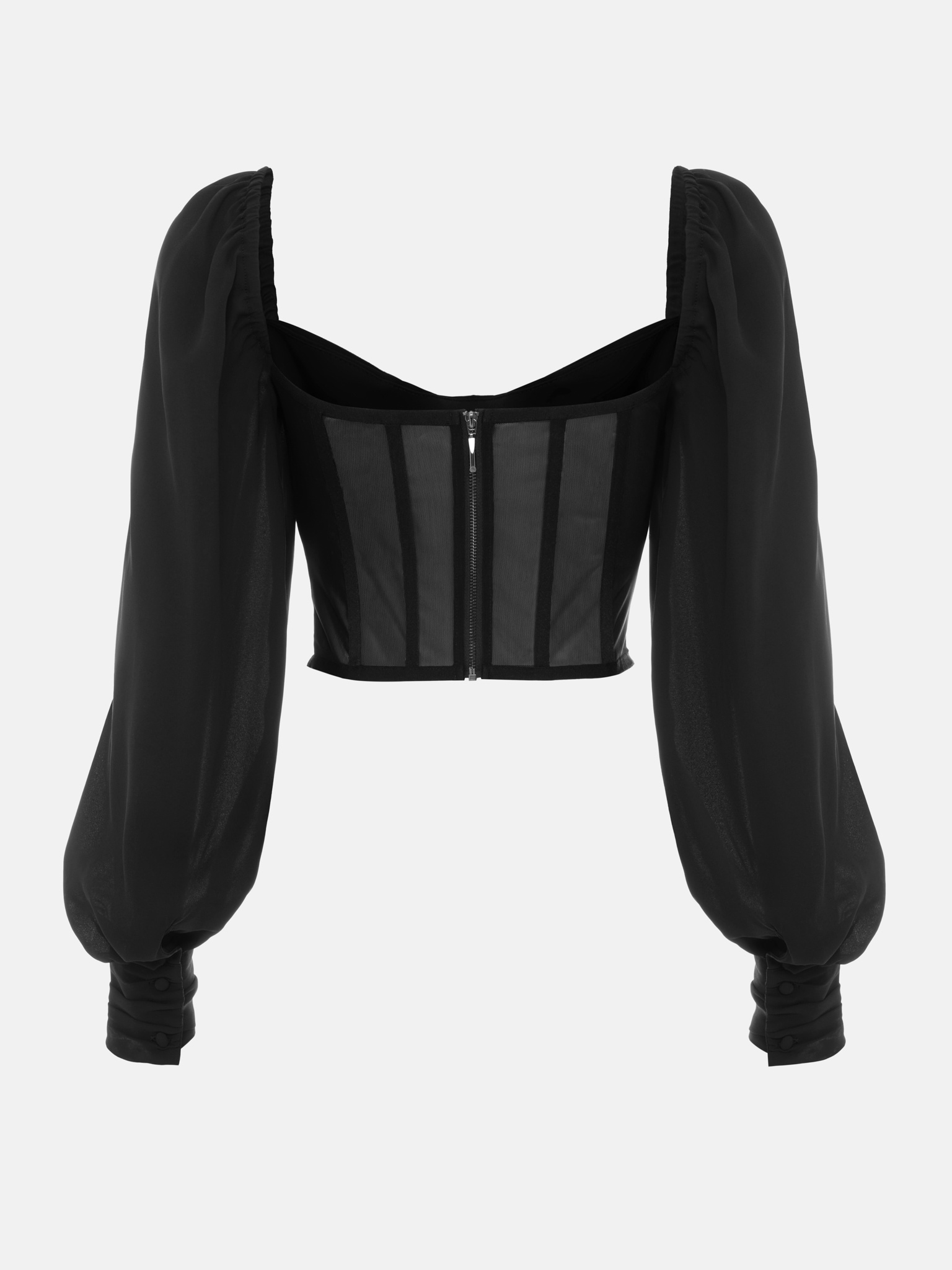 Corset top with voluminous sleeves :: LICHI - Online fashion store
