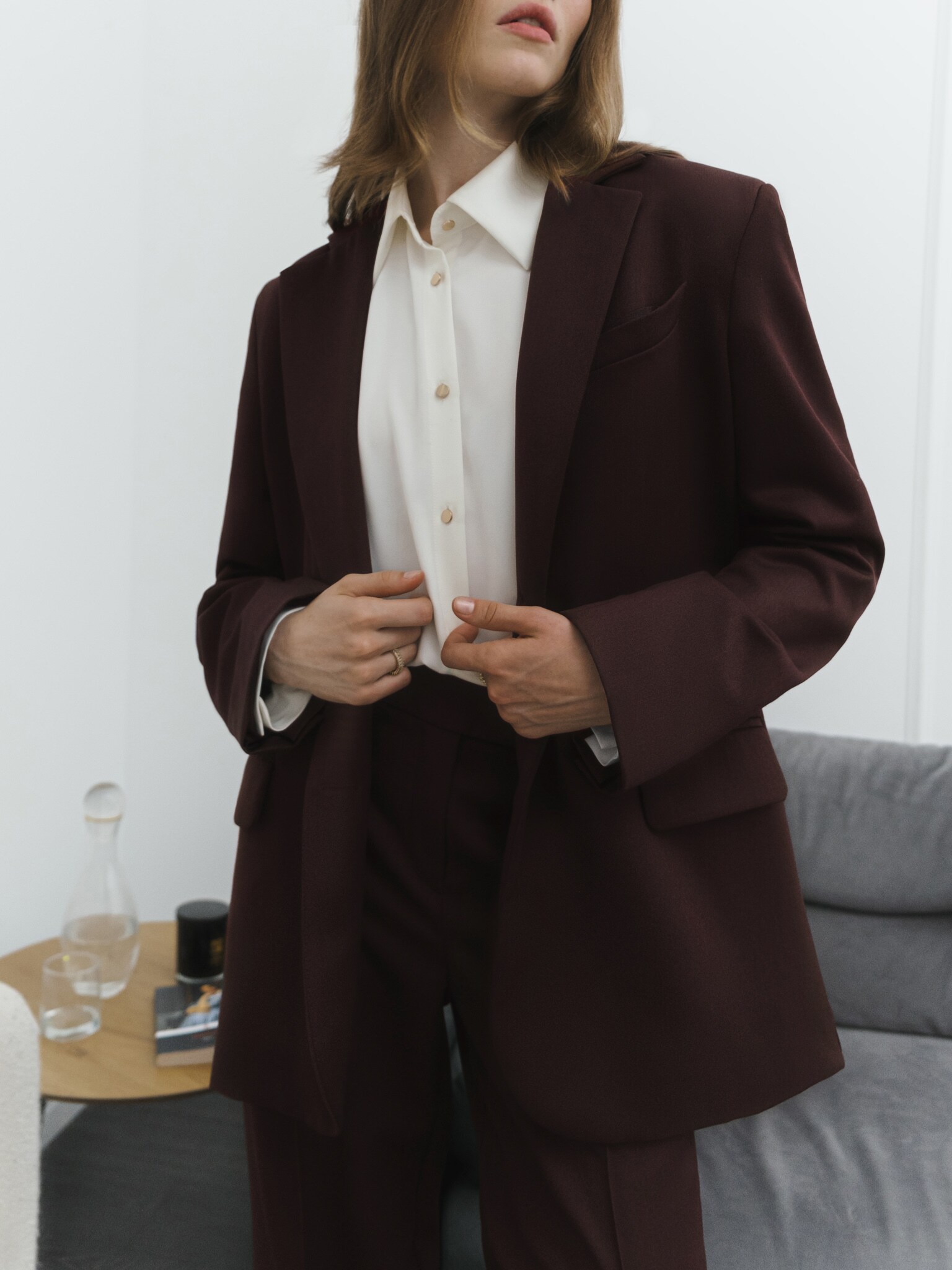 Костюмные брюки с широким поясом :: LICHI - Online fashion store