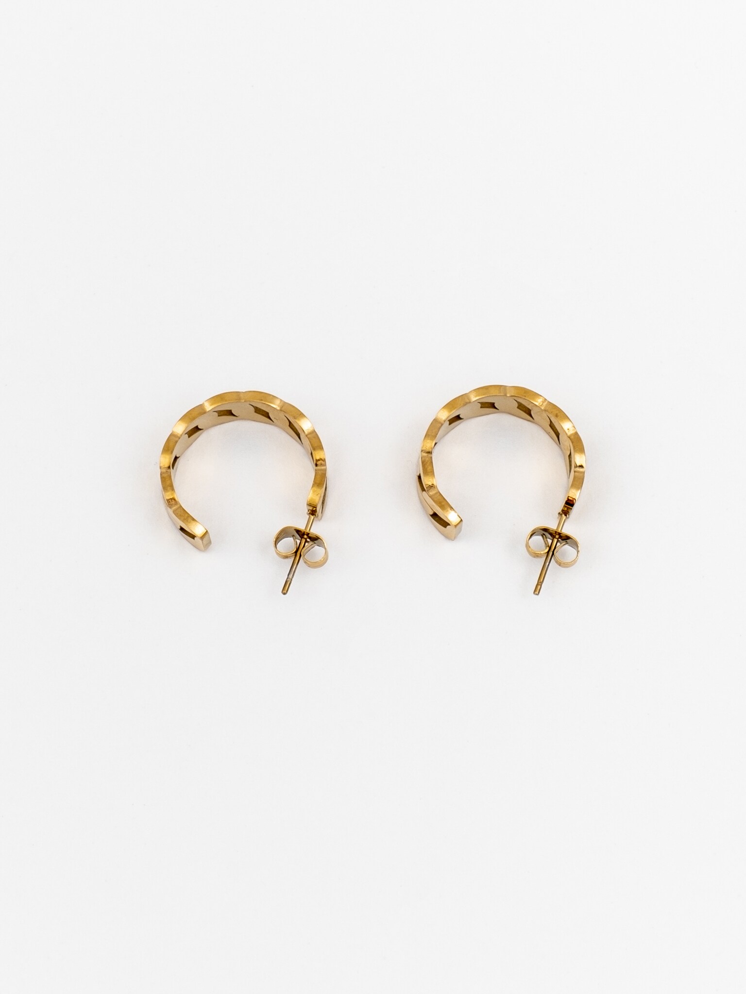 Two Tone Trinity Hoop Earrings | Gold and Silver – Sterling King