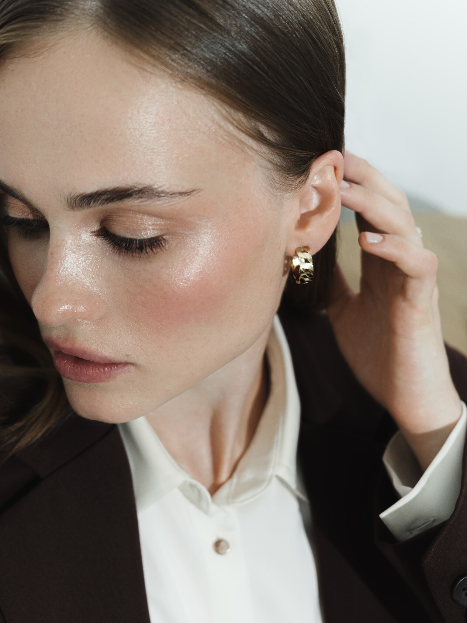 Серьги-полукольца в виде цепей :: LICHI - Online fashion store