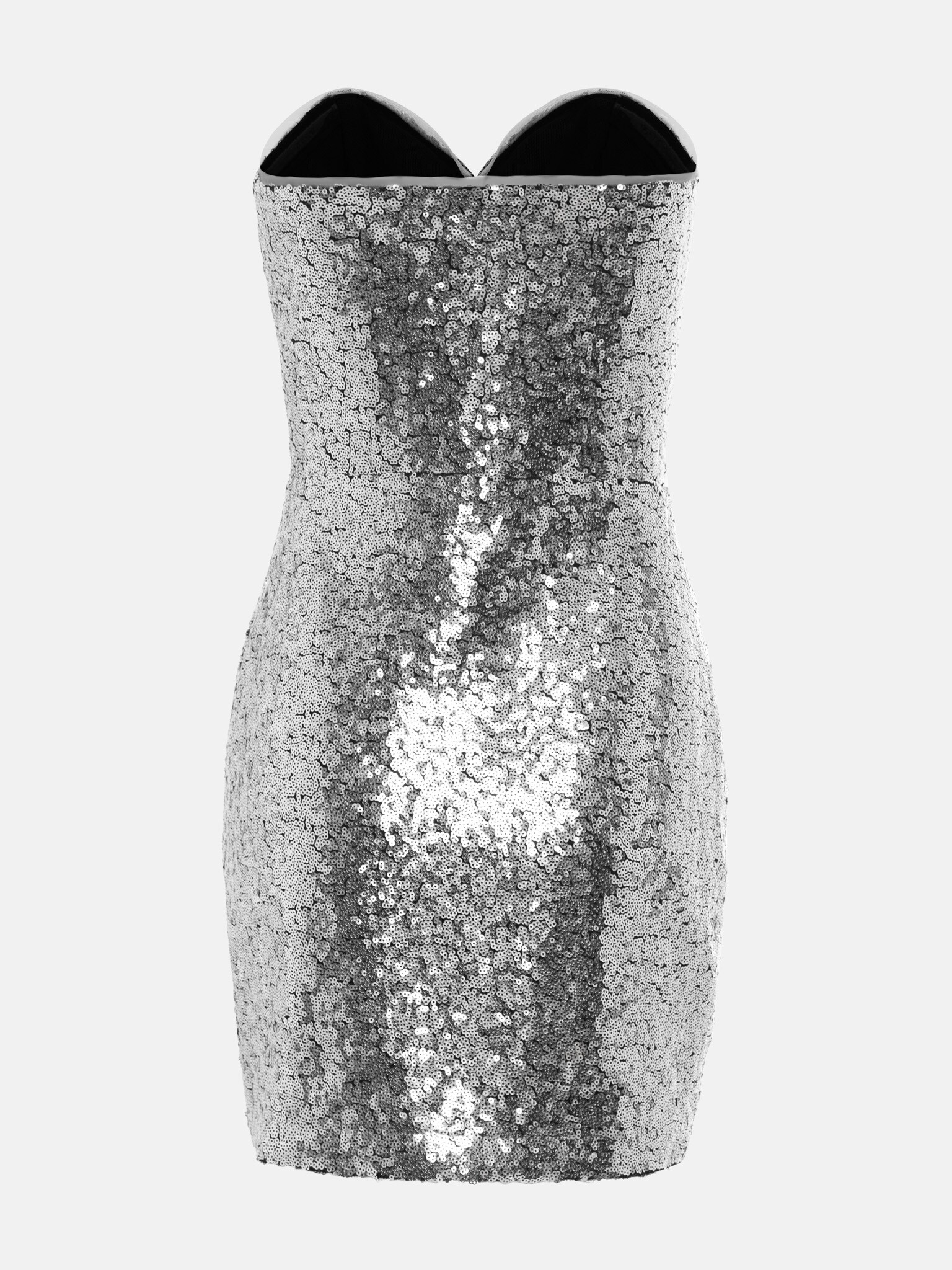 Strapless sequin mini dress