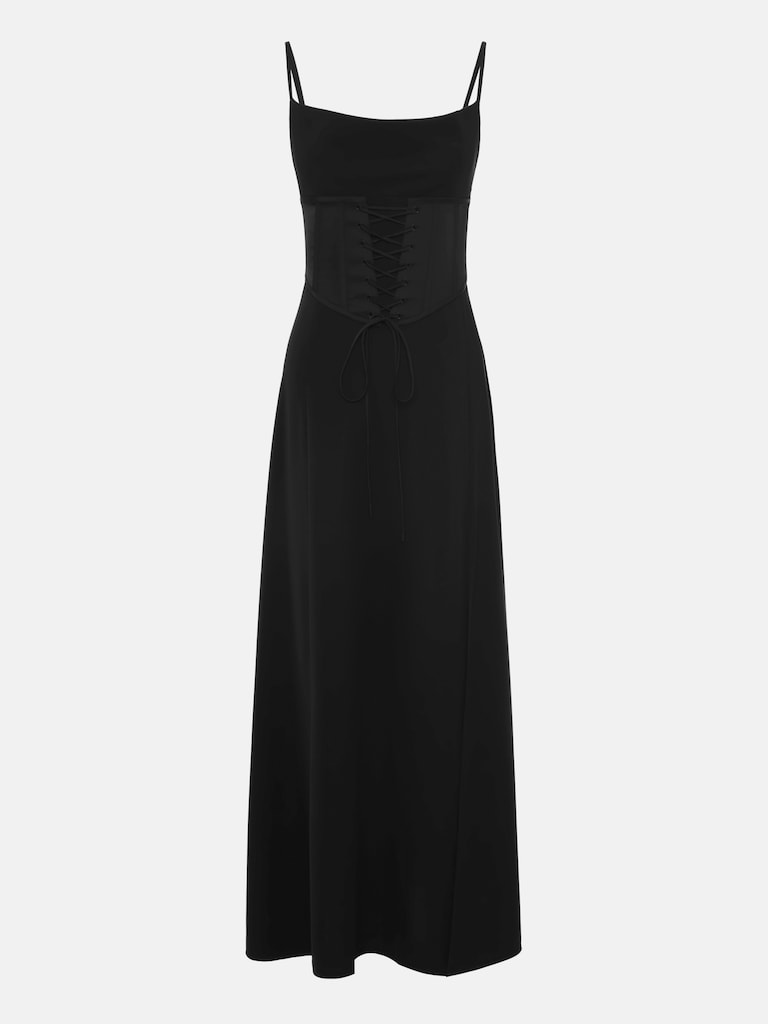 Strappy maxi dress with corset waistband