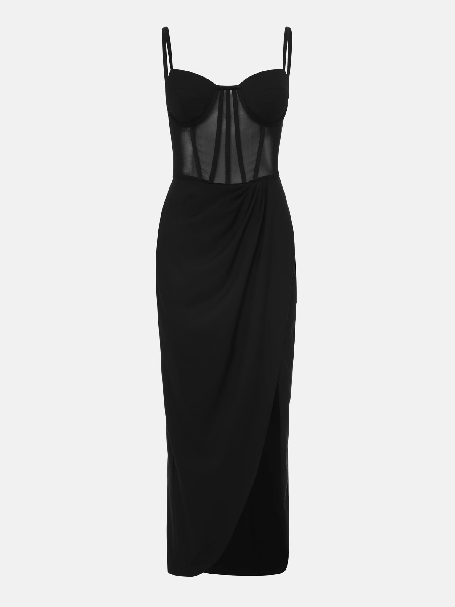 Strappy midi dress with corset insert :: LICHI - Online fashion store