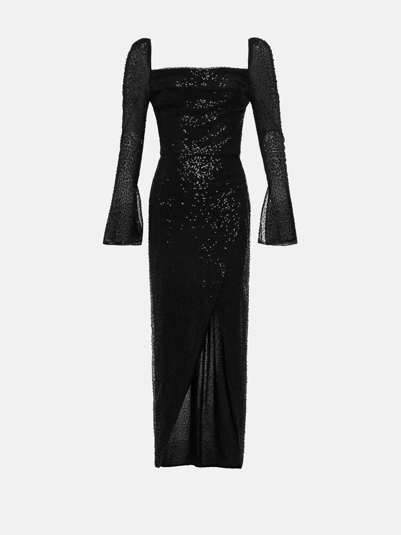 Fitted sequin maxi dress