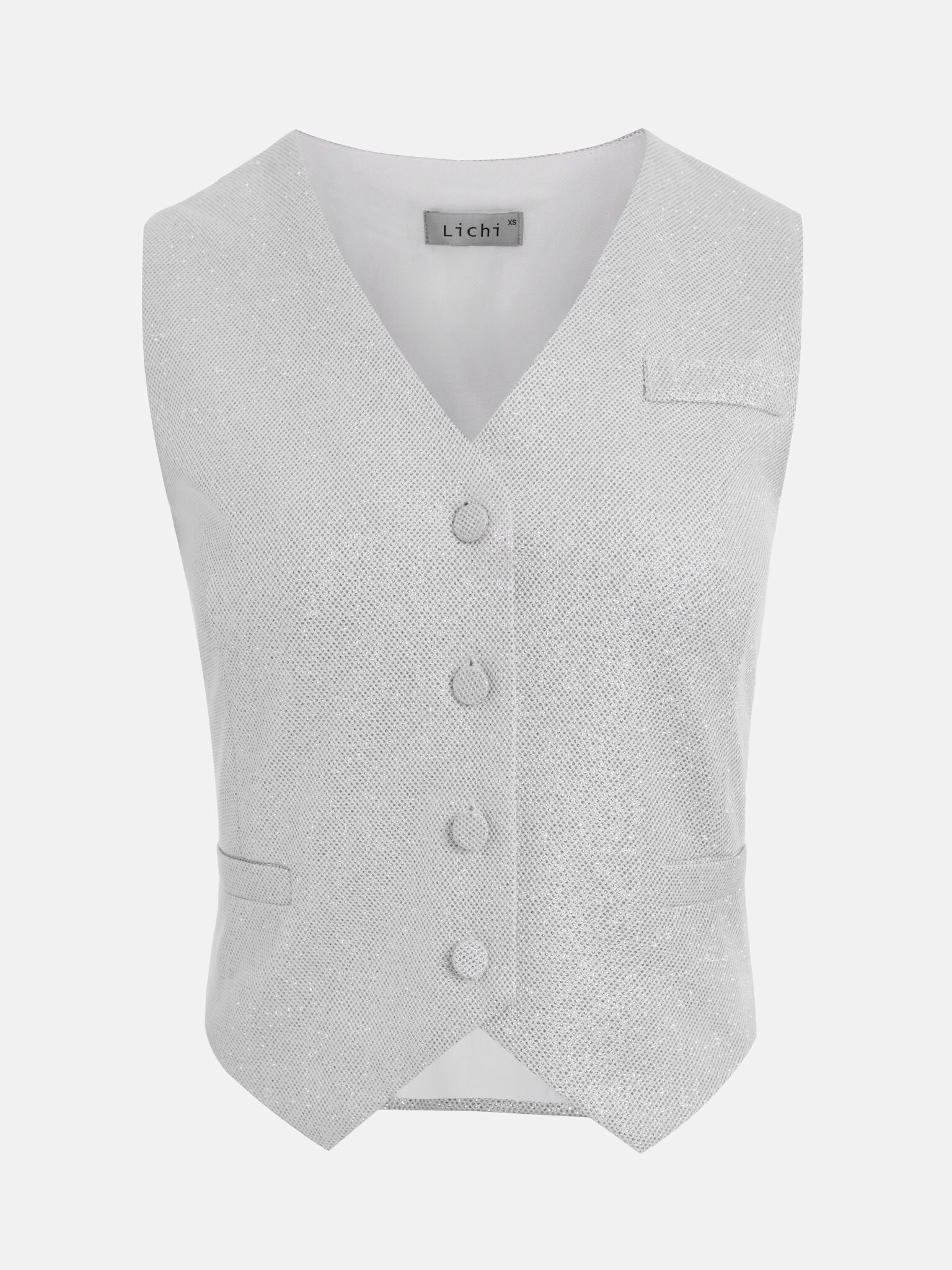 Waistcoat in shiny fabric :: LICHI - Online fashion store