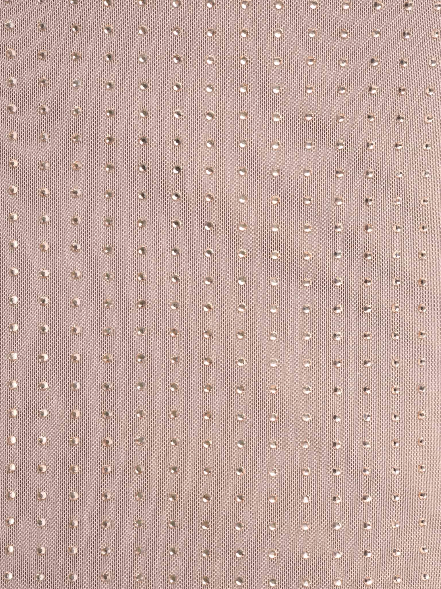 Semi-transparent rhinestone-embellished maxi dress