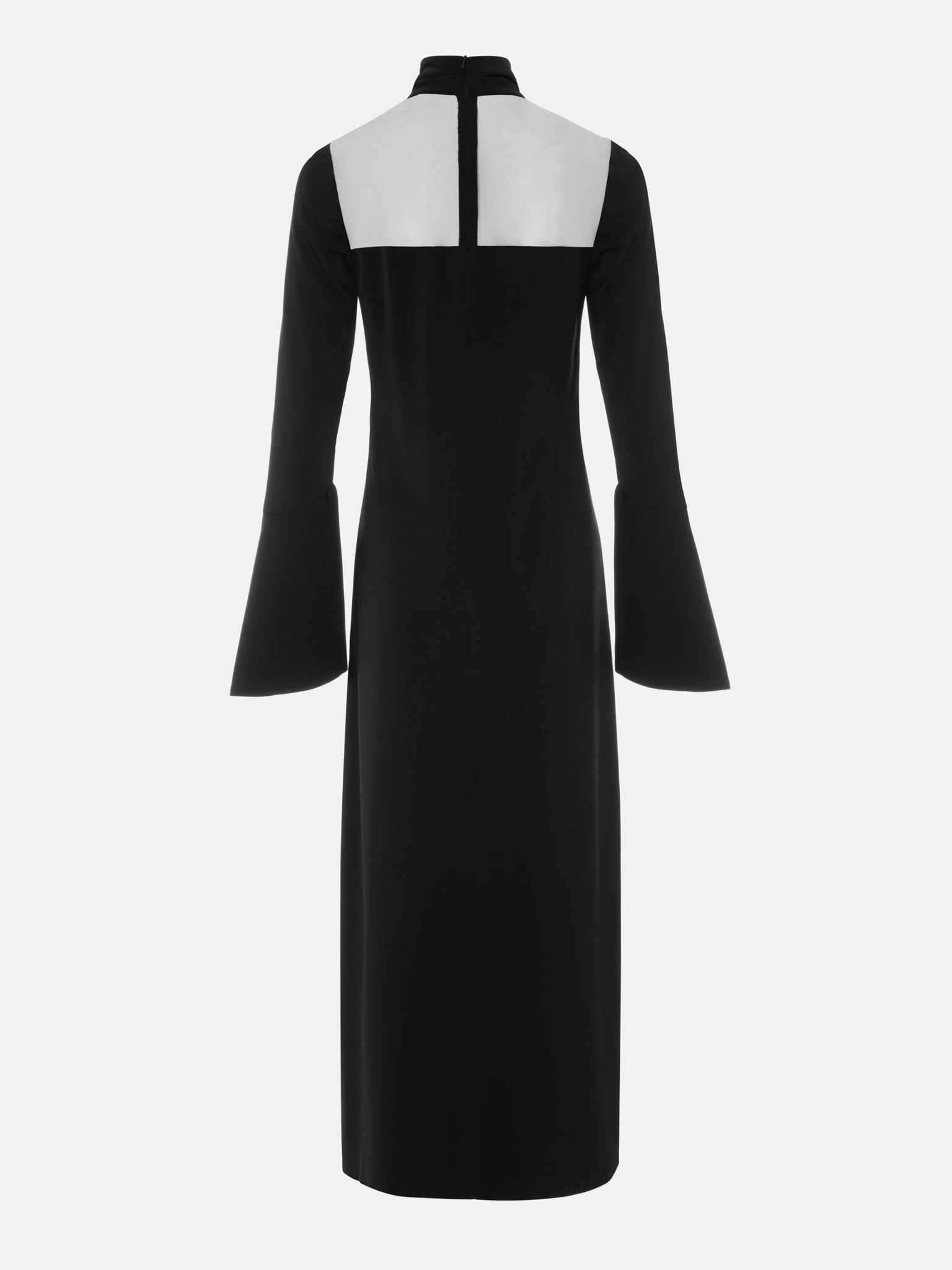 Midi Dress With Semi translucent Insert On The Bodice LICHI Online midi-dress-with-semi-translucent-insert-on-the-bodice-lichi-online