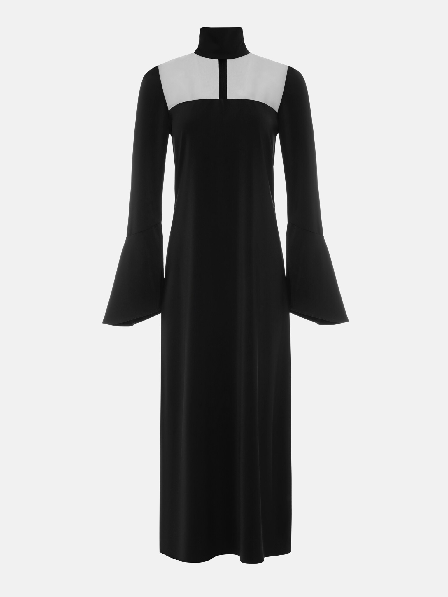 Midi Dress With Semi translucent Insert On The Bodice LICHI Online midi-dress-with-semi-translucent-insert-on-the-bodice-lichi-online