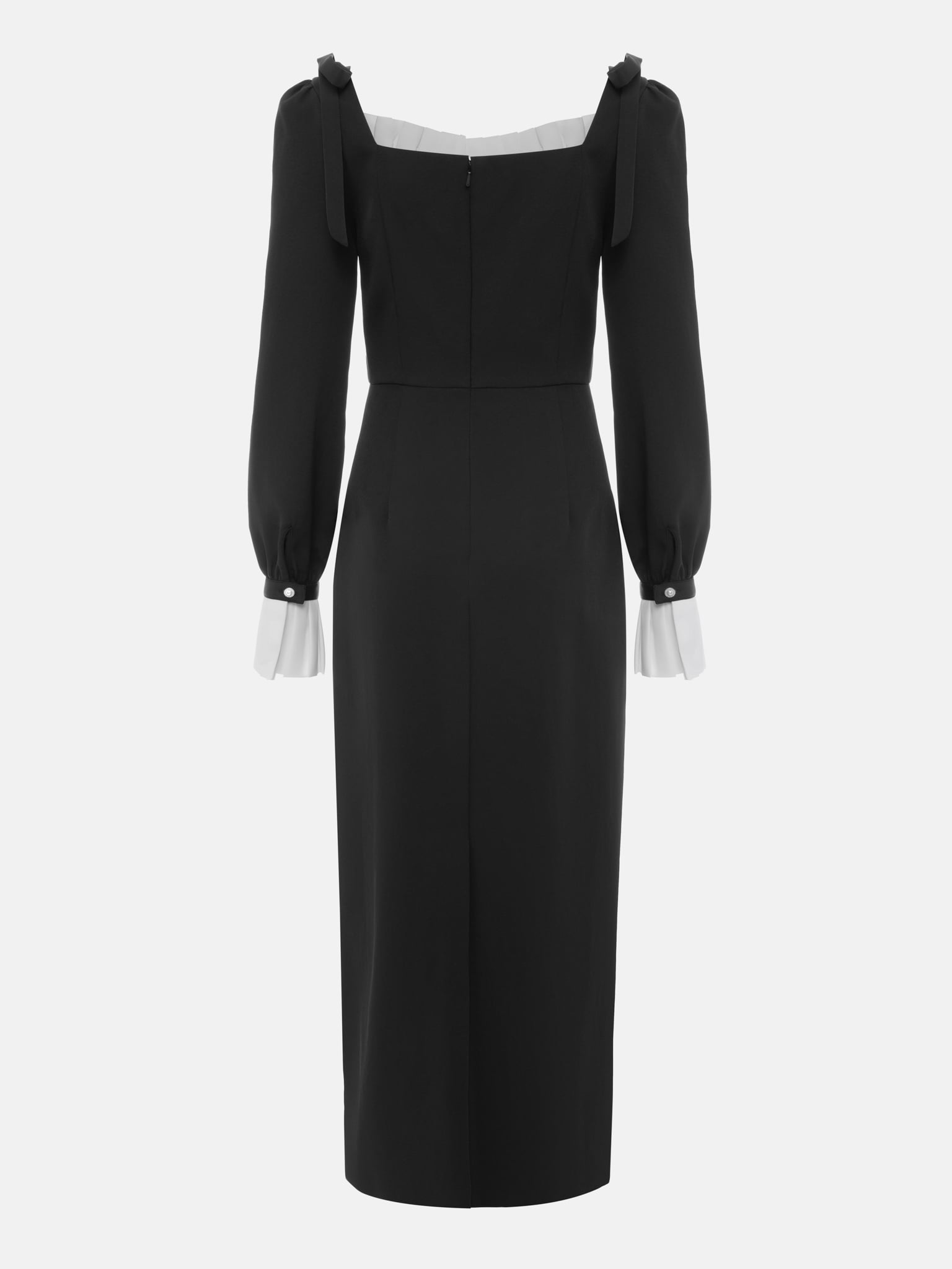 Fitted Maxi Dress With Contrasting Inserts And Buttons LICHI fitted-maxi-dress-with-contrasting-inserts-and-buttons-lichi