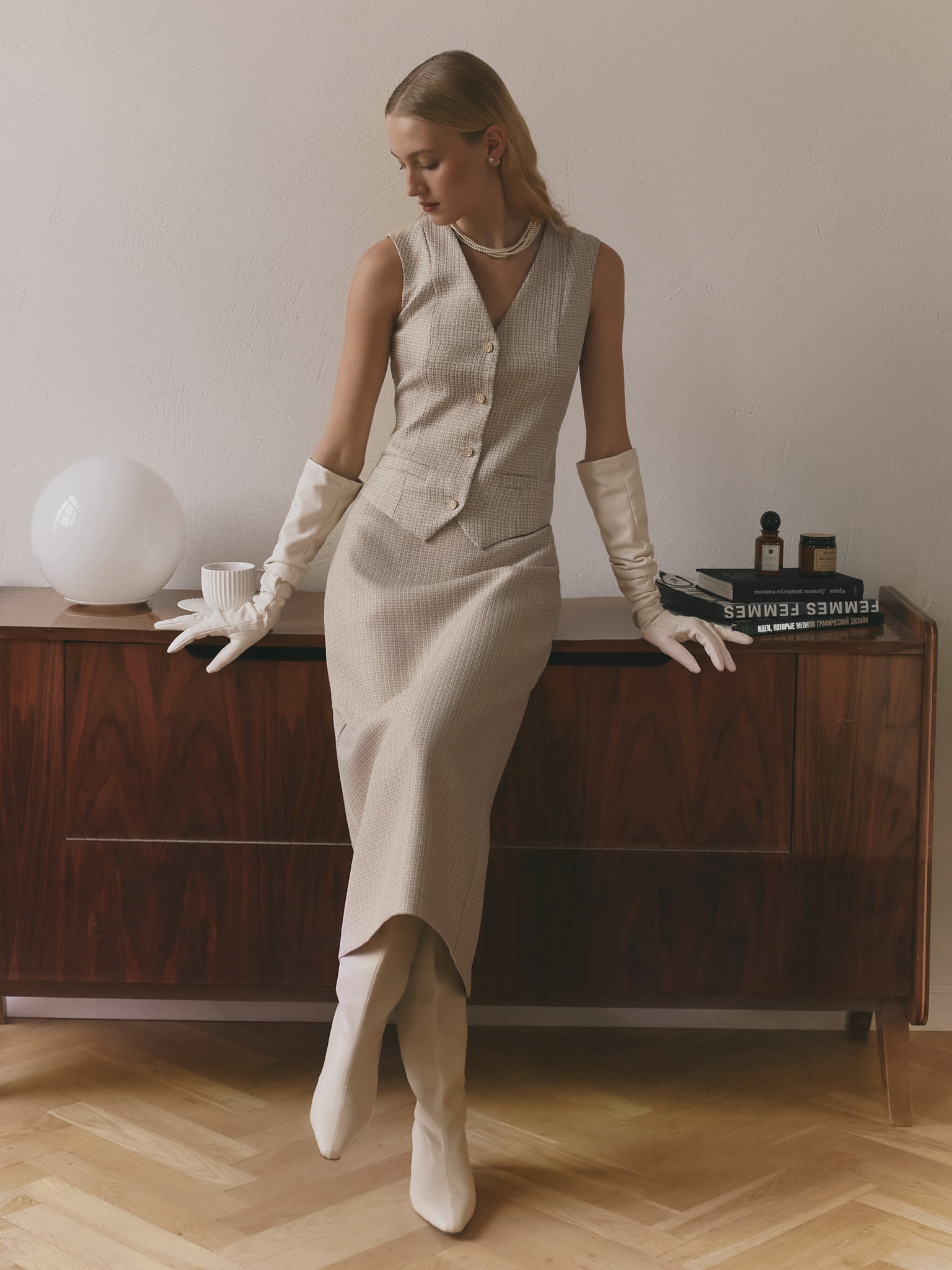 Твидовый приталенный жилет :: LICHI - Online fashion store