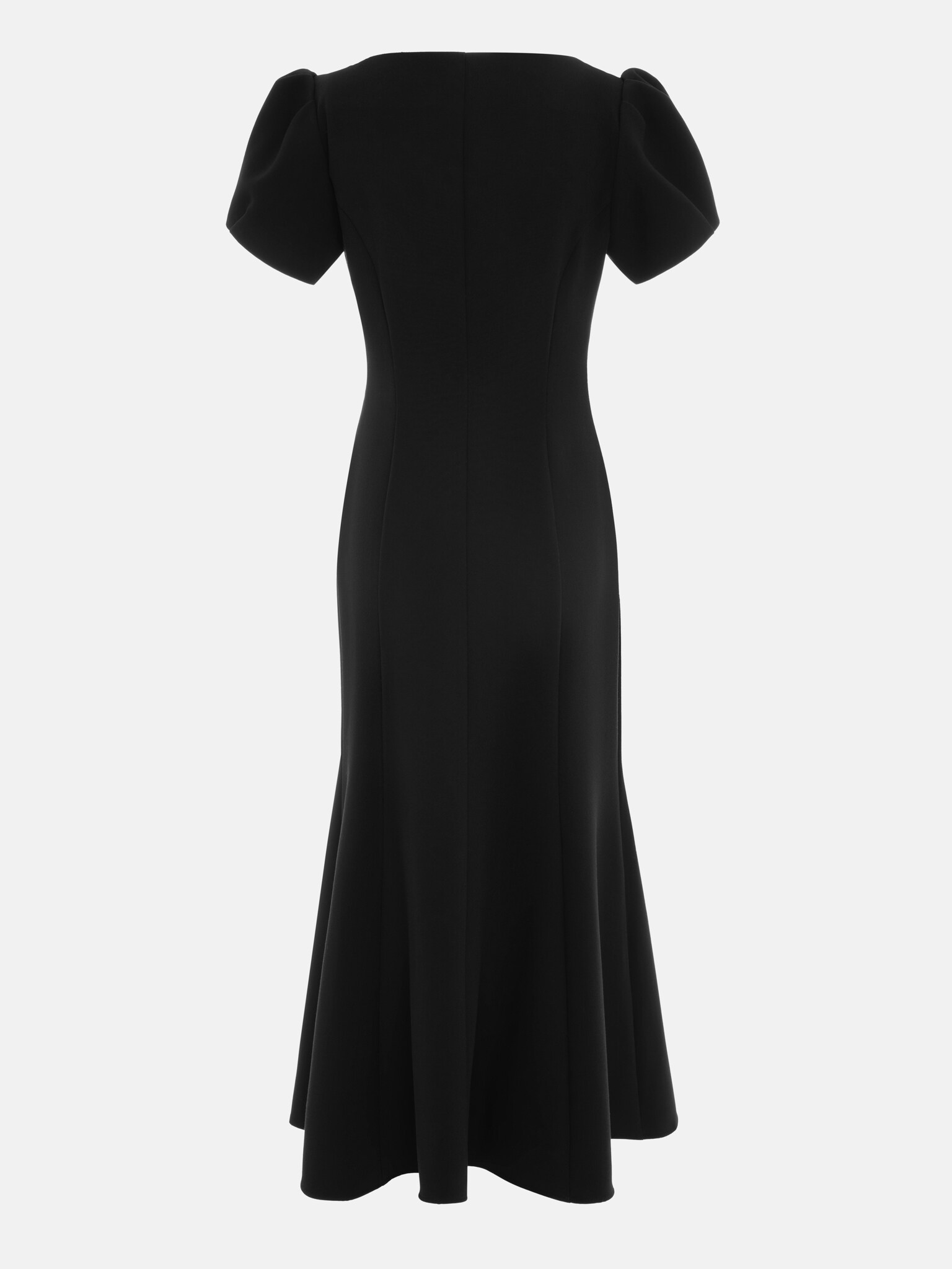 Fitted Midi Dress With Puff Sleeves LICHI Online Fashion Store Fitted Midi Dress With Puff Sleeves LICHI Online Fashion Store