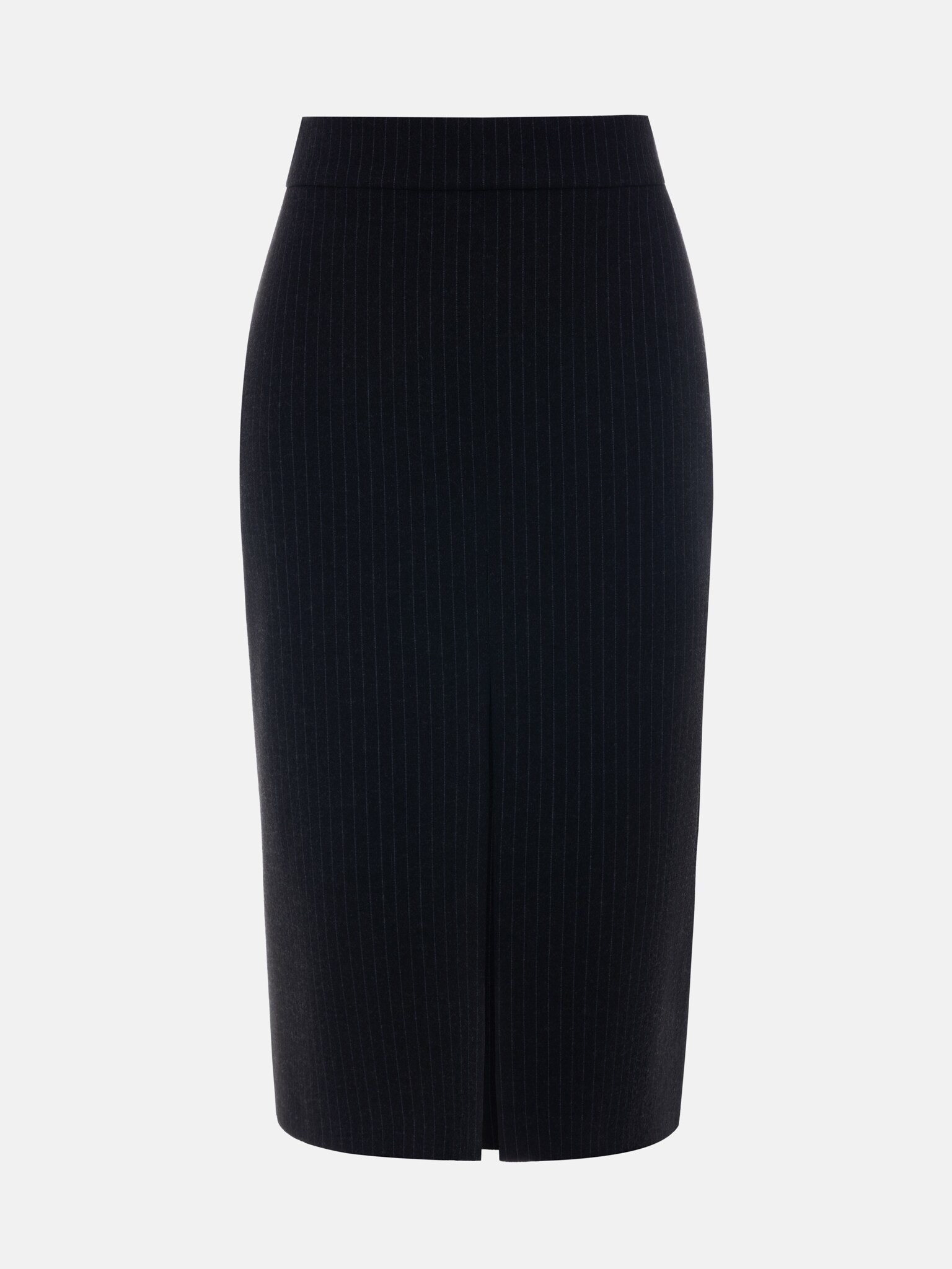 Fine-striped straight knee-length skirt :: LICHI - Online fashion store
